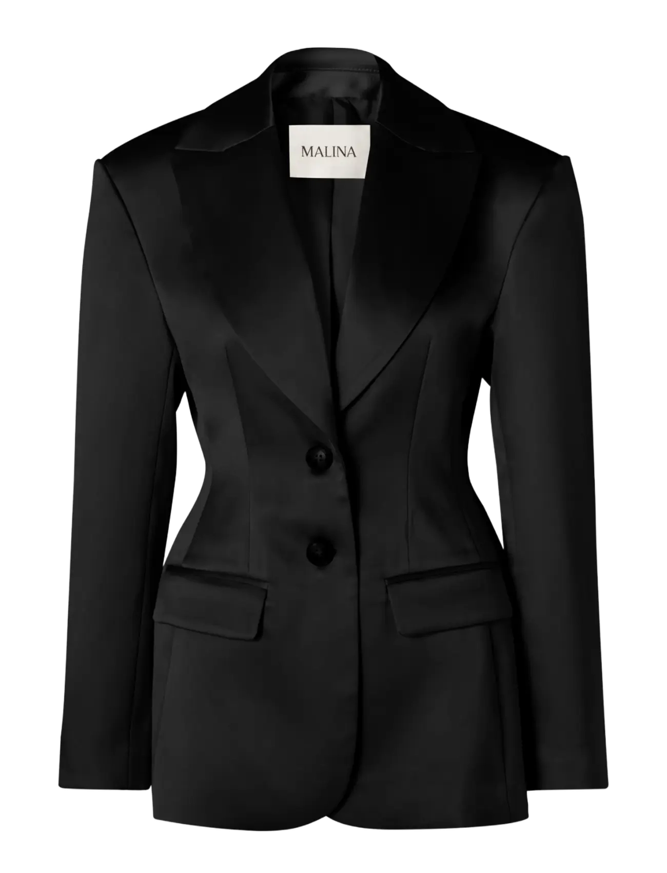 Malina Ella Tailored Peplum Blazer - Kläder - BLACK / black
