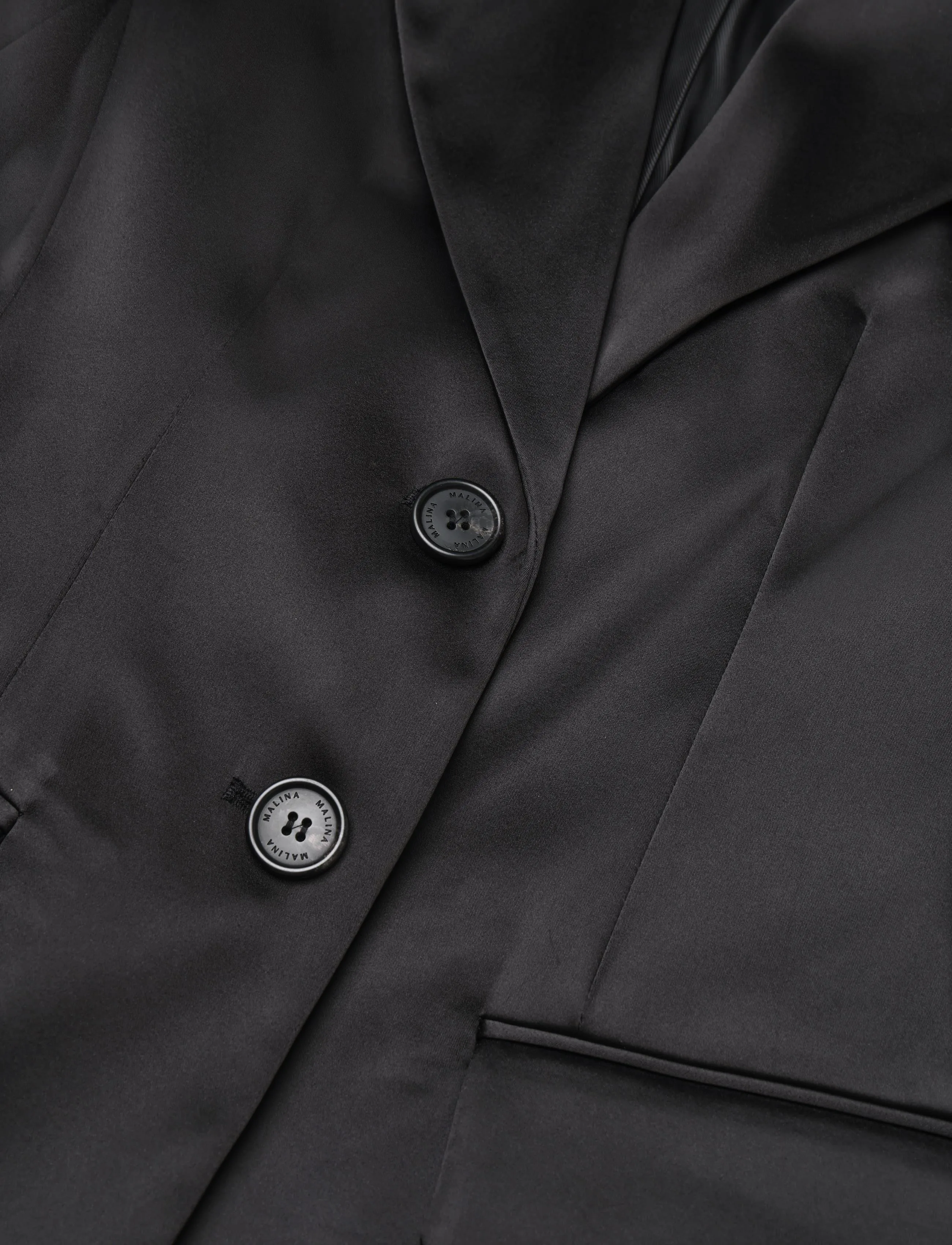 Malina - Ella Tailored Peplum Blazer - single breasted blazers - black - 5