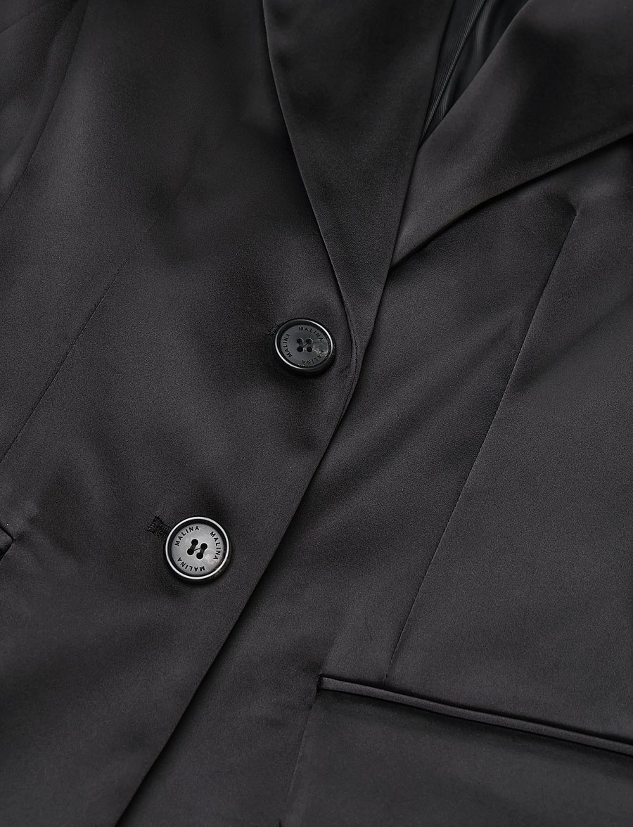 Malina - Ella Tailored Peplum Blazer - einreihige blazer - black - 5