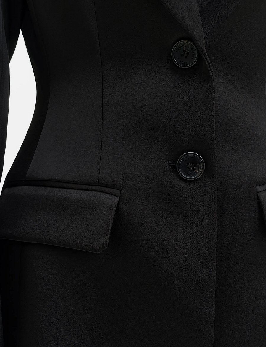 Malina - Ella Tailored Peplum Blazer - enkelknäppta kavajer - black - 4