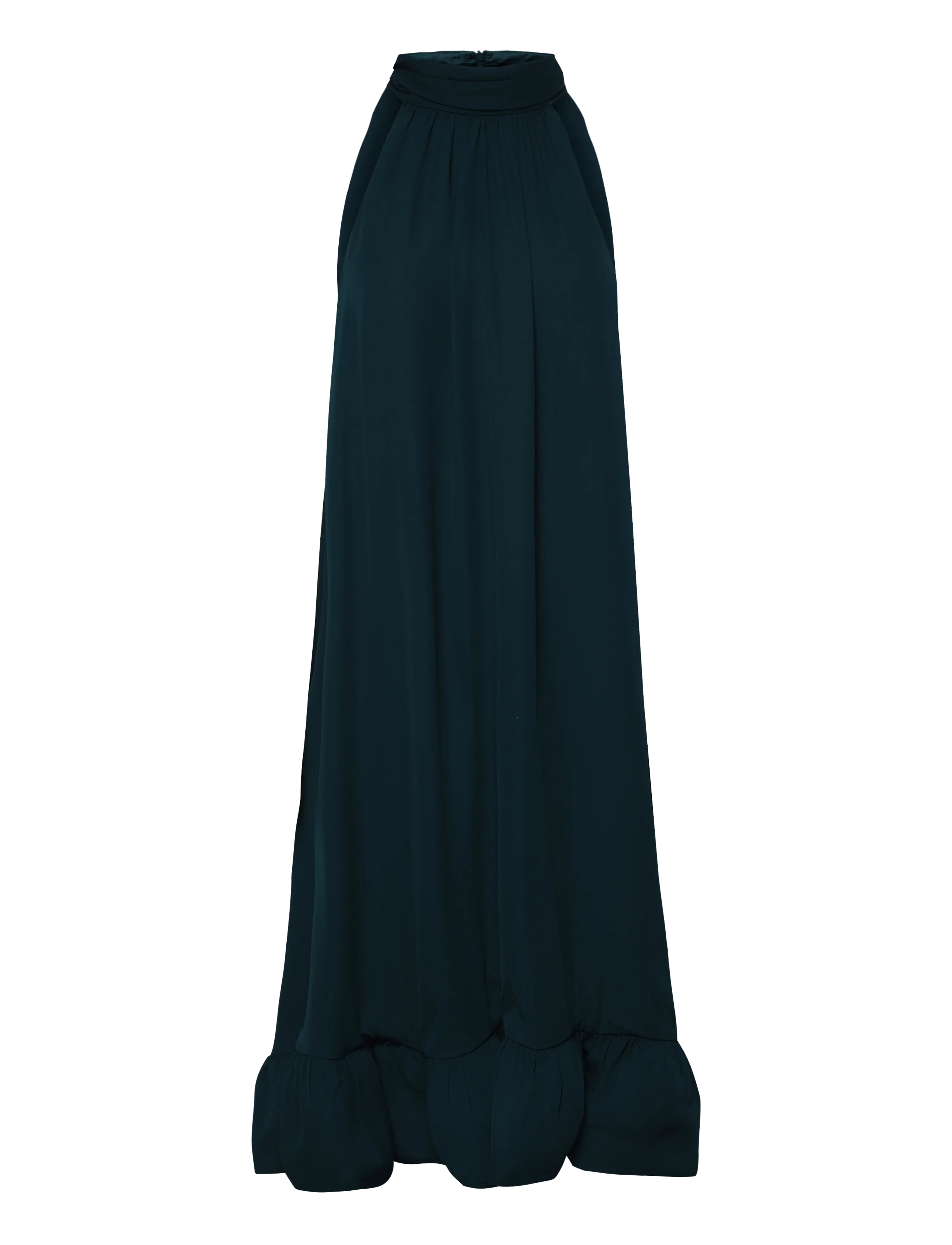 Malina - Sabrina Halterneck Ruffled Midi Dress - maxi dresses - teal - 1