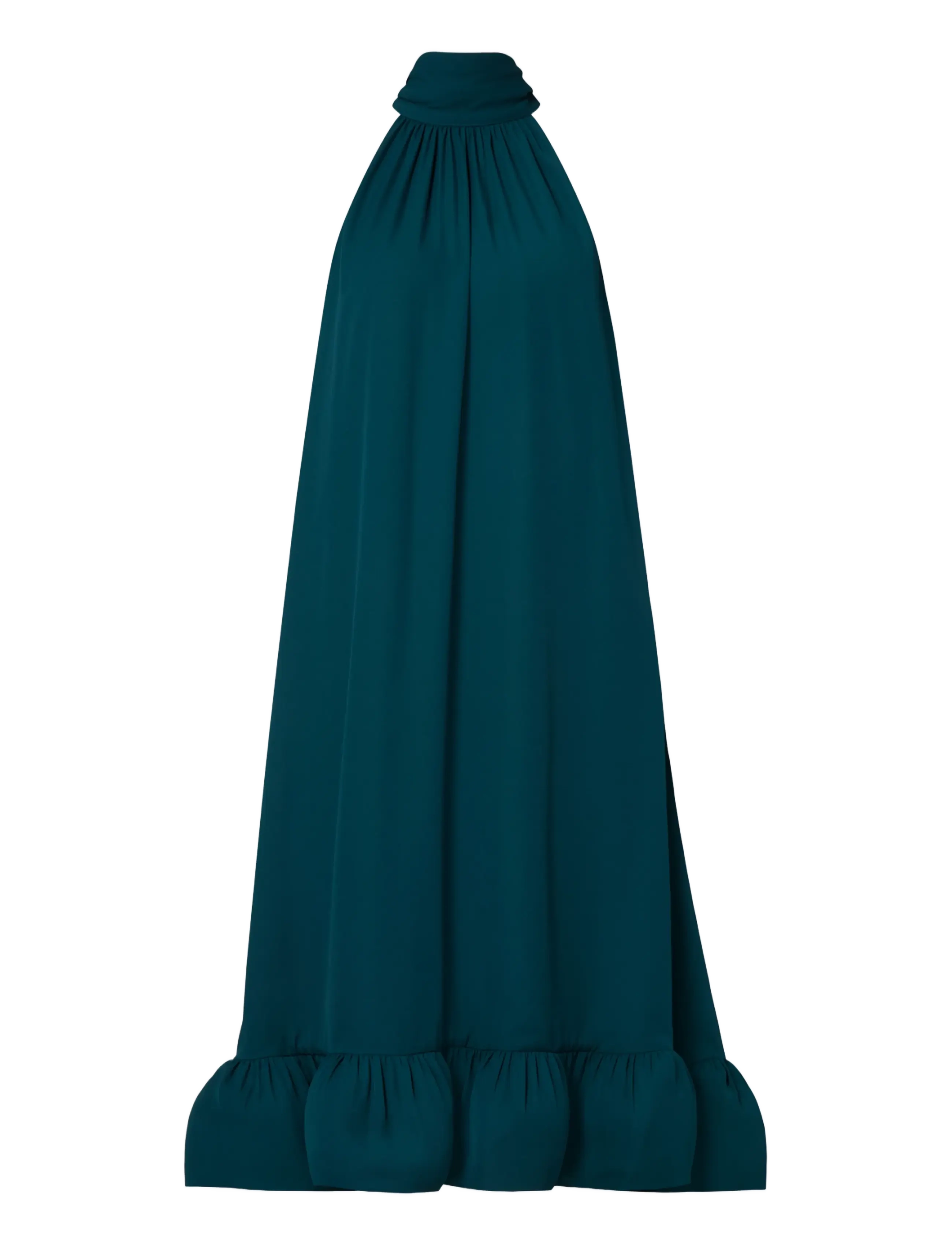 Malina - Sabrina Halterneck Ruffled Midi Dress - maxiklänningar - teal - 1