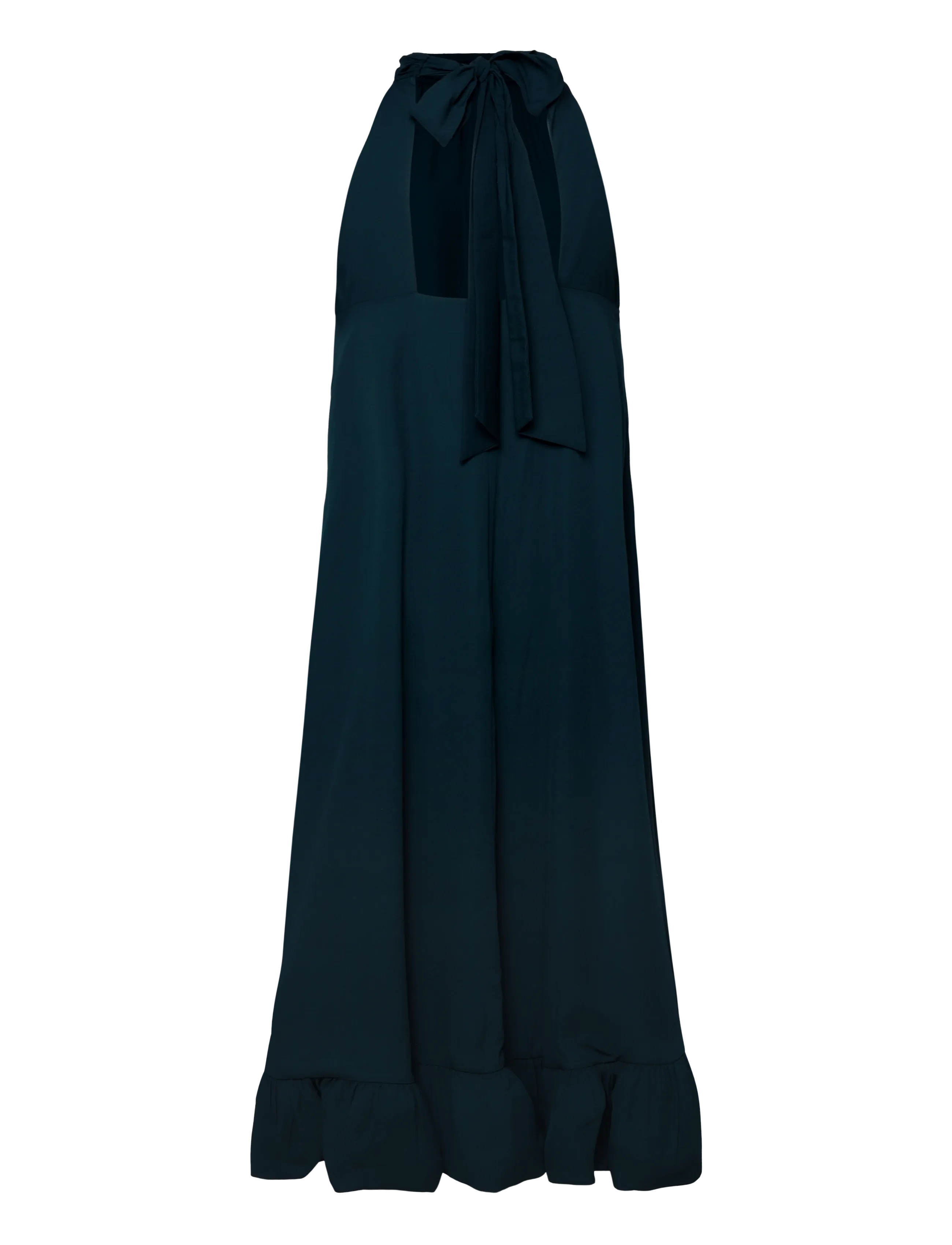 Malina - Sabrina Halterneck Ruffled Midi Dress - maxi dresses - teal - 2