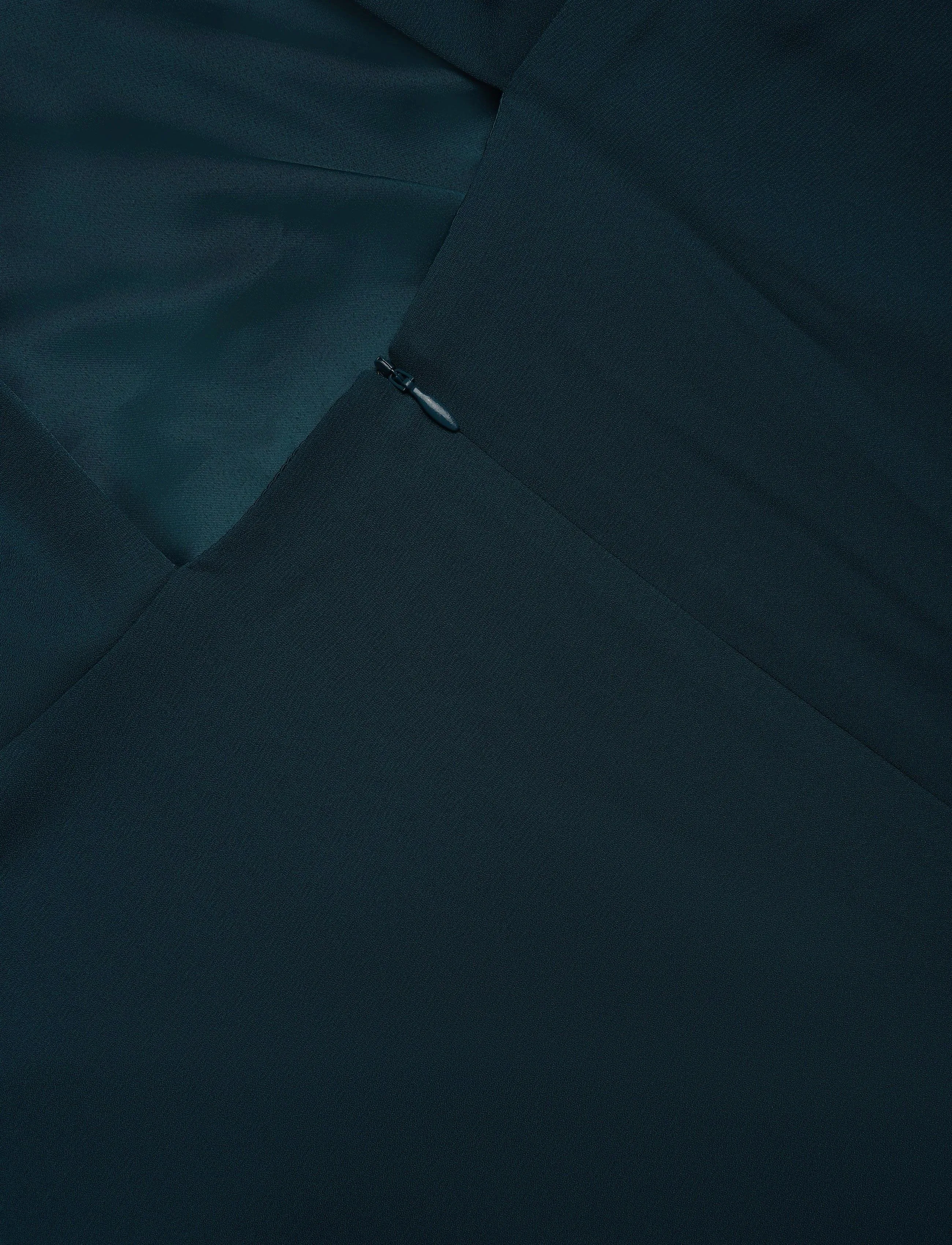 Malina - Sabrina Halterneck Ruffled Midi Dress - maxi dresses - teal - 5