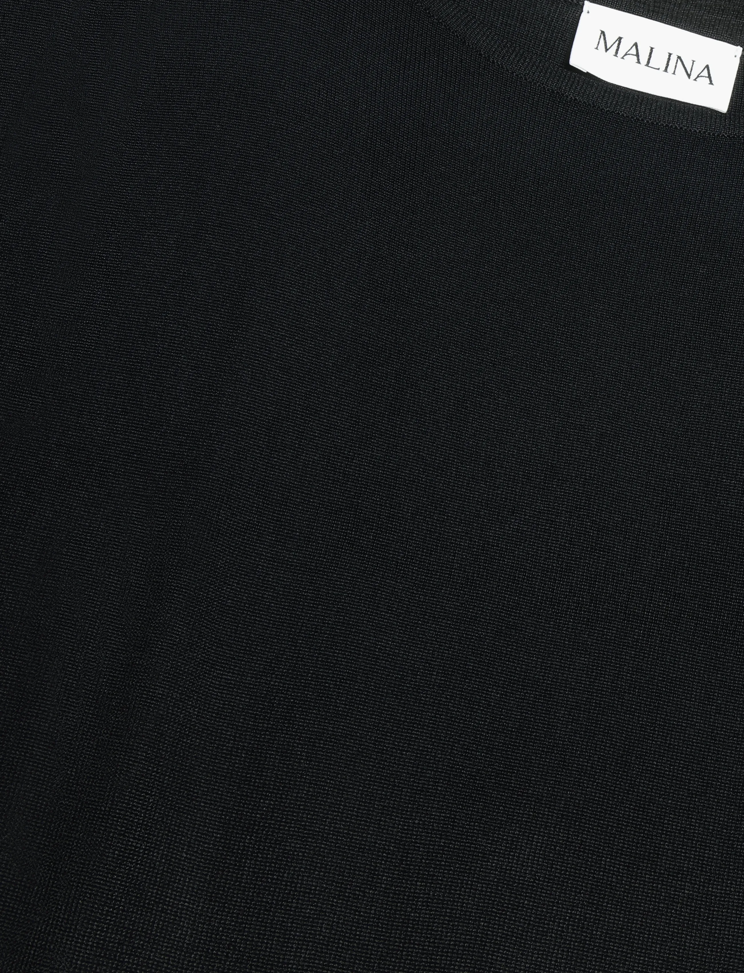 Malina - Haisley Sheer Knitted Maxi Dress - fodralklänningar - black - 5