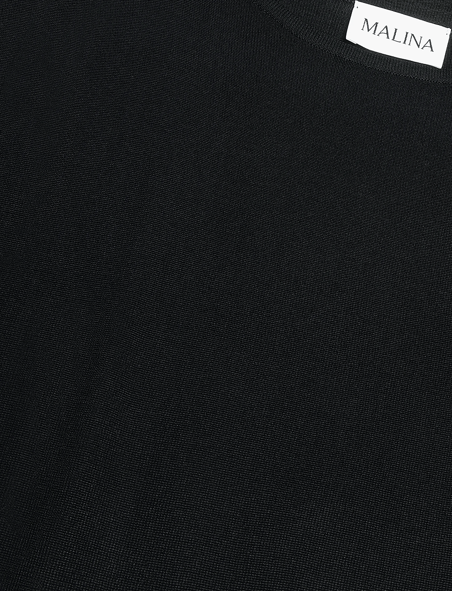 Malina - Haisley Sheer Knitted Maxi Dress - fodralklänningar - black - 5