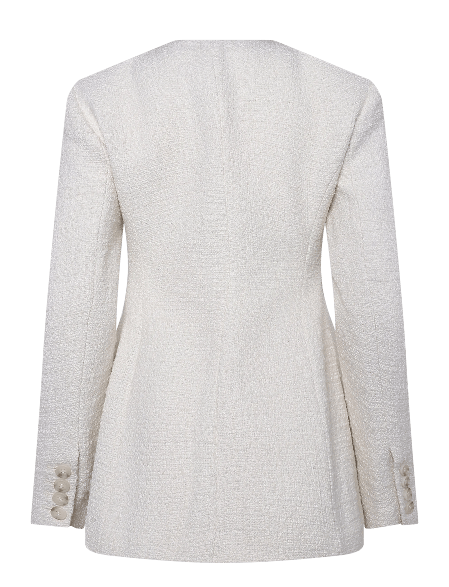 Malina - Carol Fitted Boucle Blazer - einreihige blazer - vanilla - 2