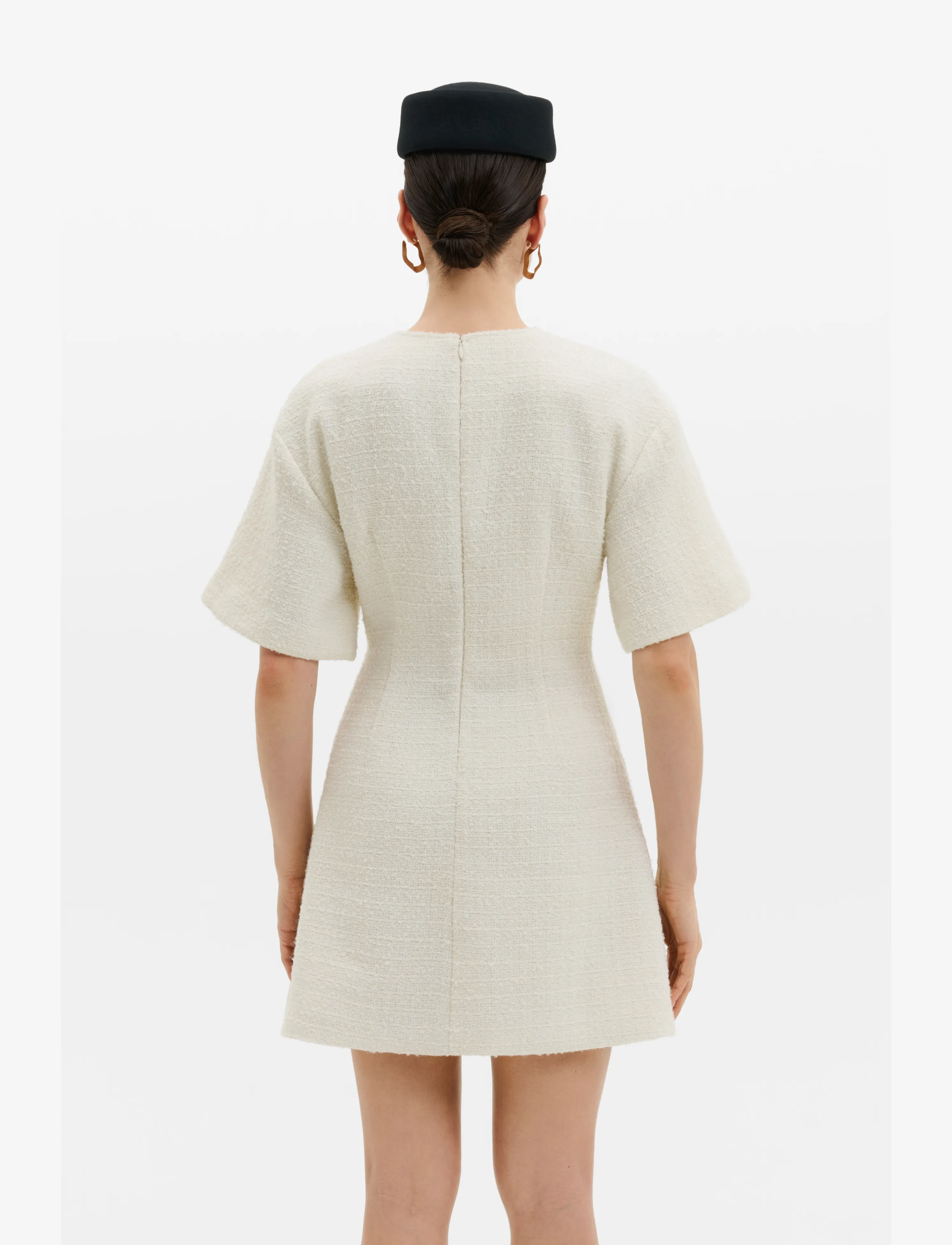 Malina - Rayna Boucle Mini Dress - kurze kleider - vanilla - 2