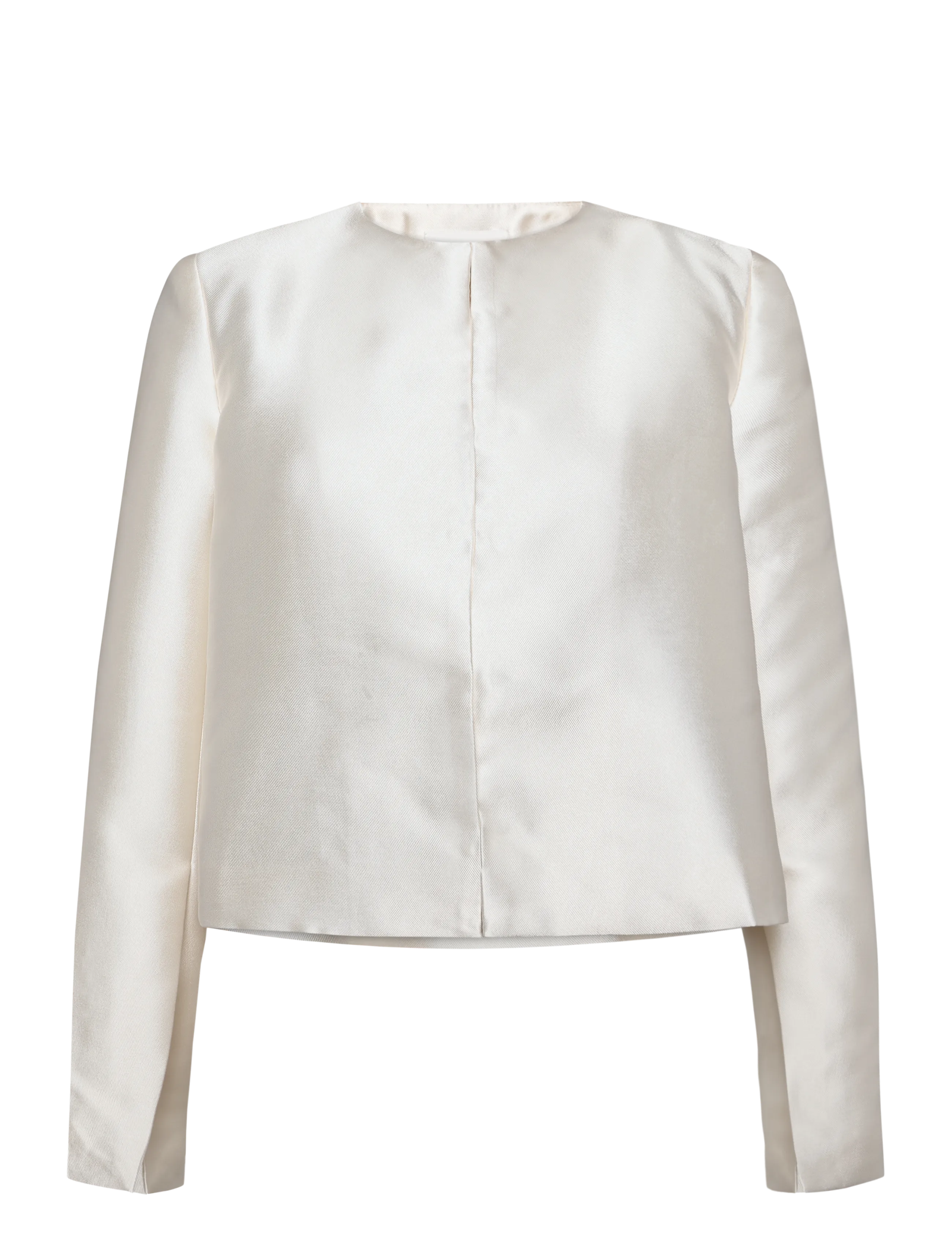 Malina Ruthie Slit-Sleeve Satin Blouse - Kläder - IVORY / cream