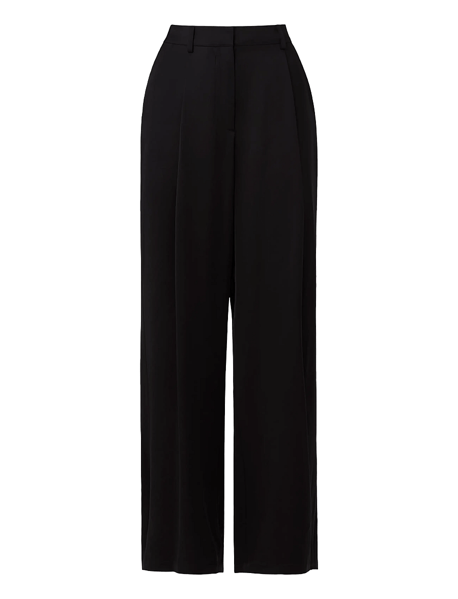 Malina - Sarah Elastic Waist Satin Trousers - black - 1