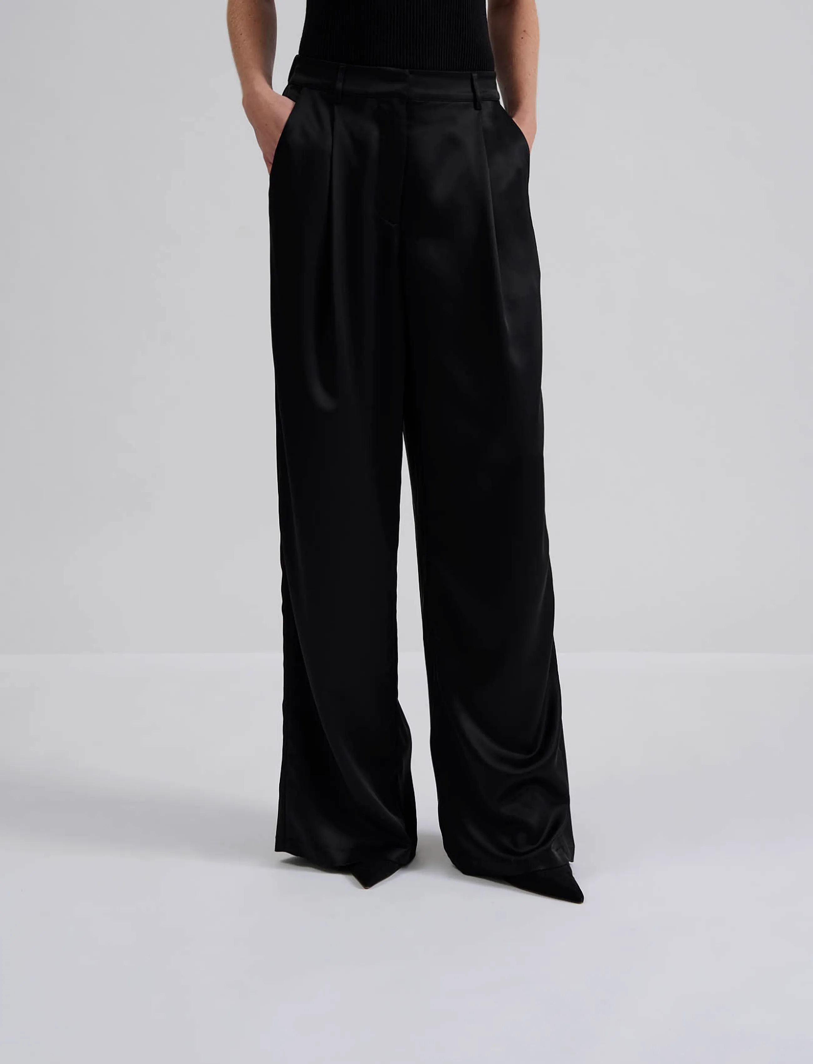 Sarah Elastic Waist Satin Trousers 2