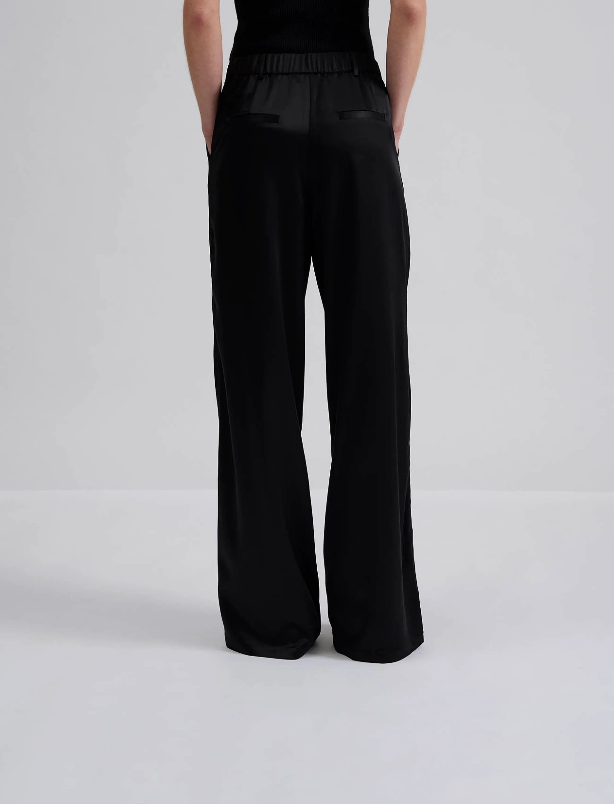 Sarah Elastic Waist Satin Trousers 3