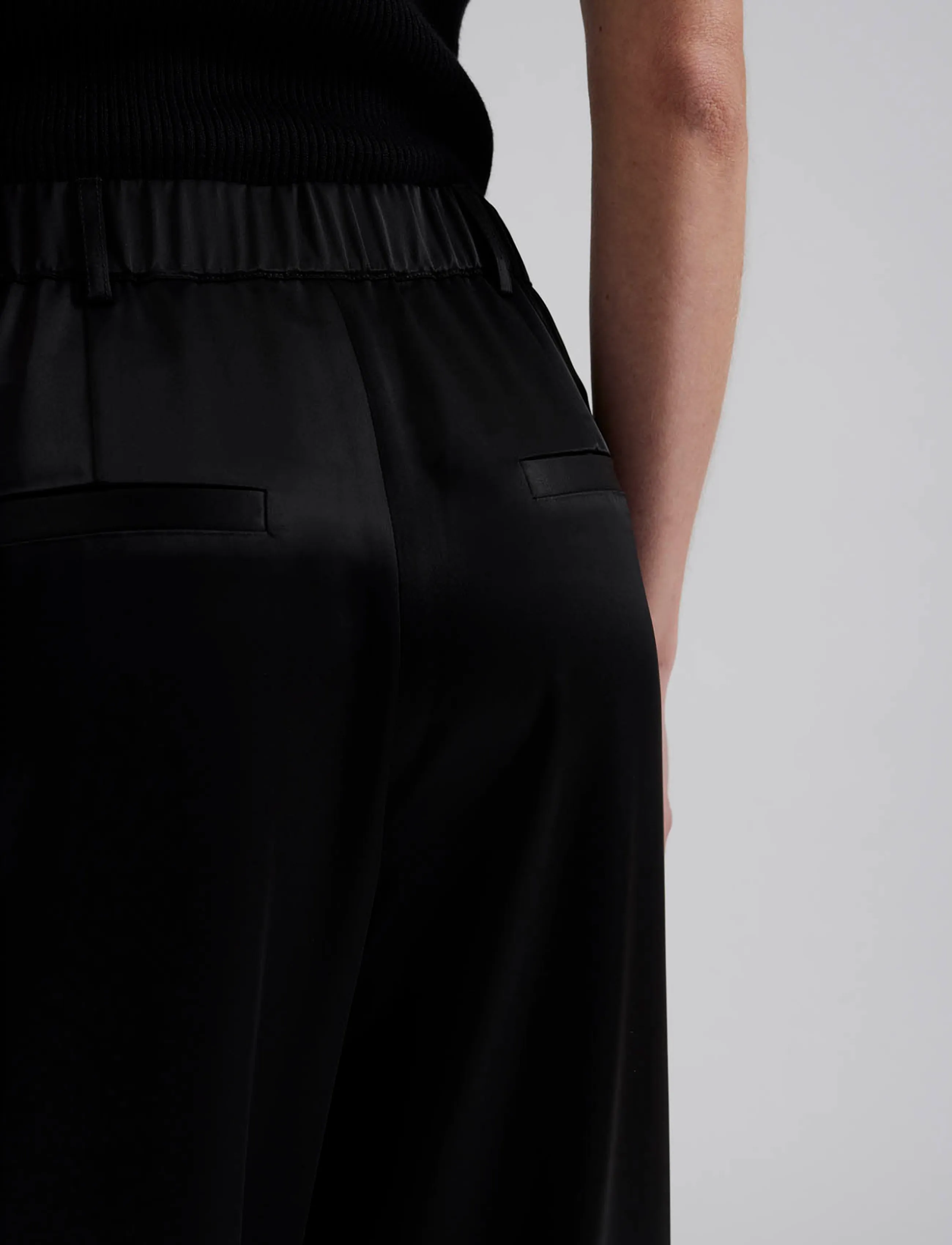 Sarah Elastic Waist Satin Trousers 4