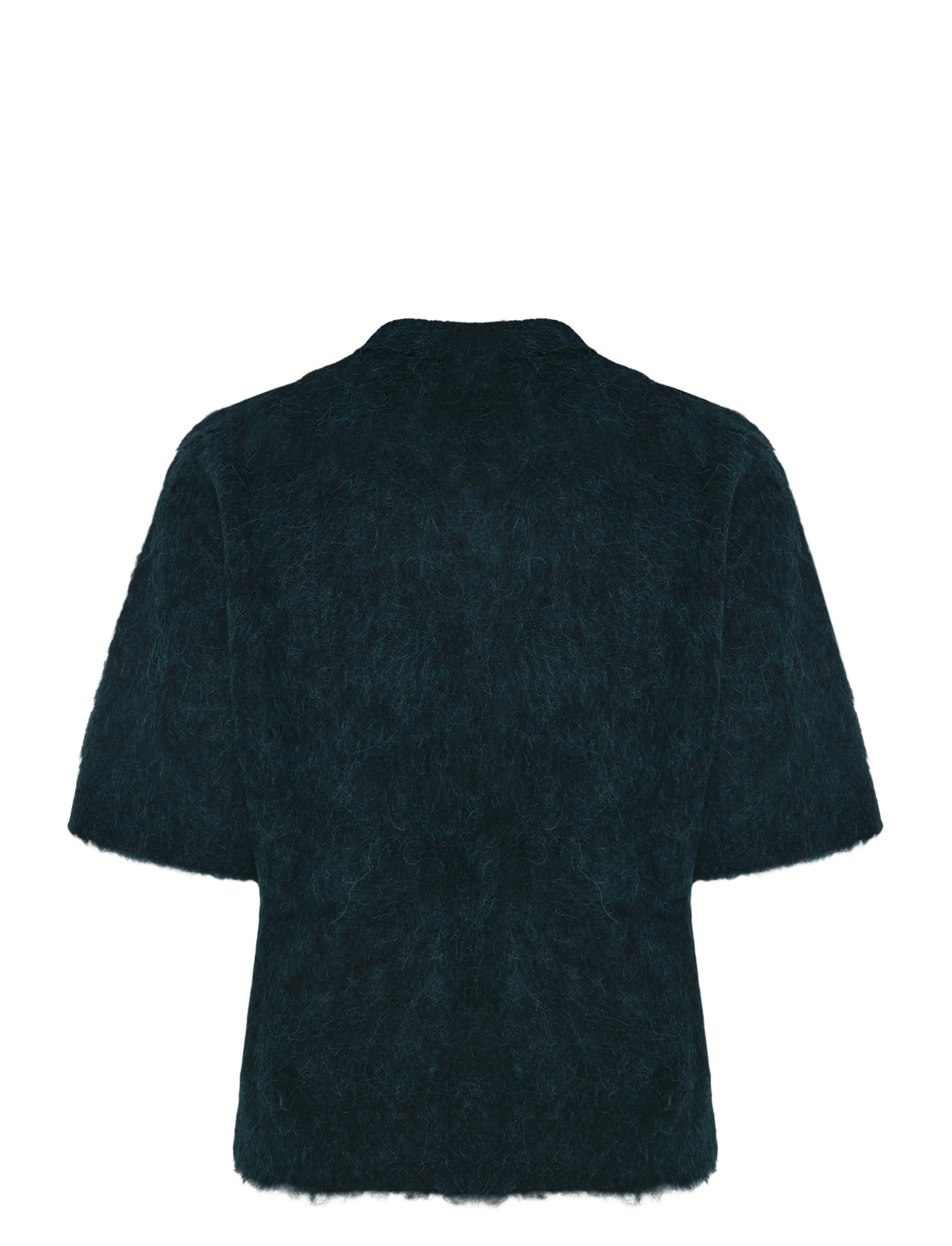 Malina - Eileen Short Sleeve Alpaca Blend Polo Shirt - stickade tröjor - teal - 2