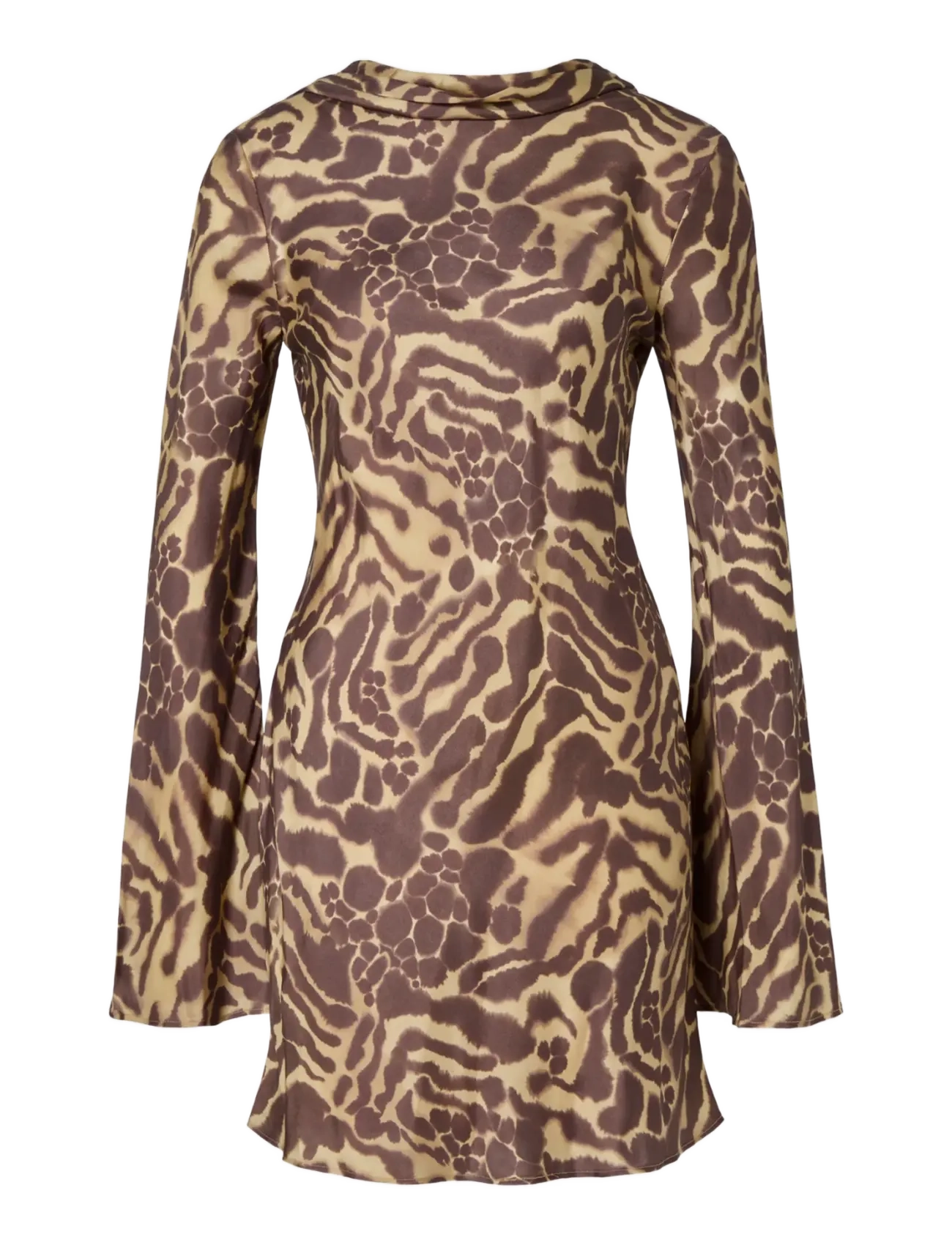 Malina - Cezanne Low Back Satin Mini Dress - savannah - 1