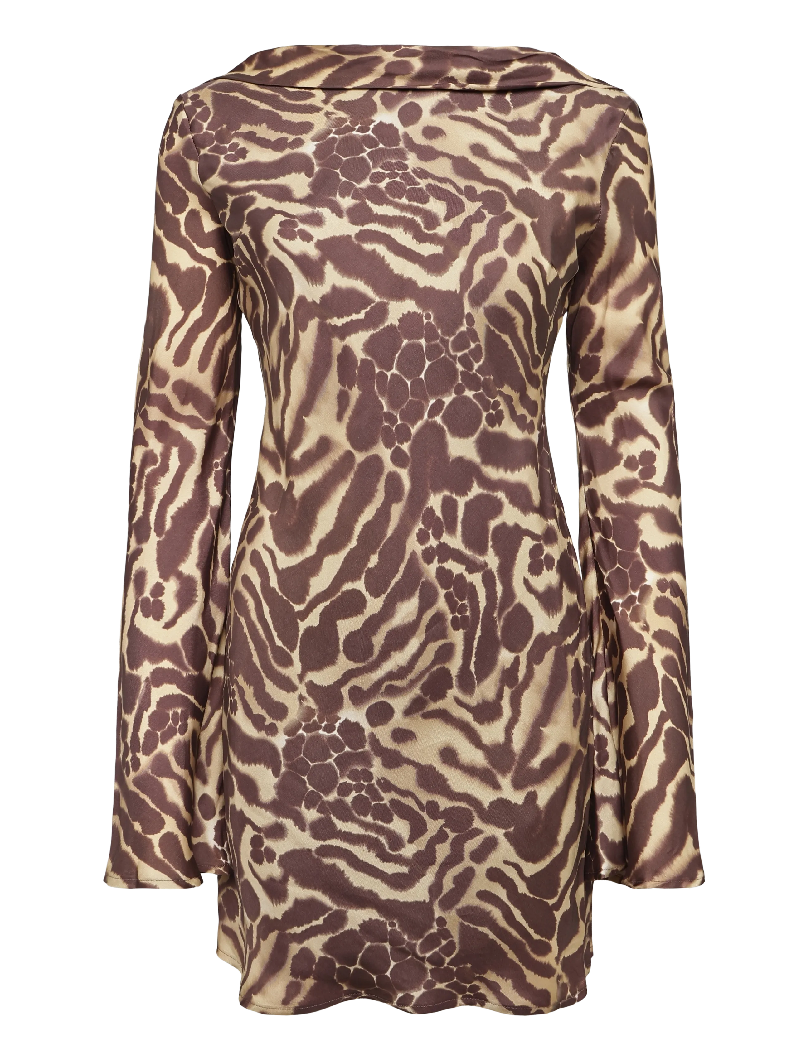 Malina - Cezanne Low Back Satin Mini Dress - fodralklänningar - savannah - 1