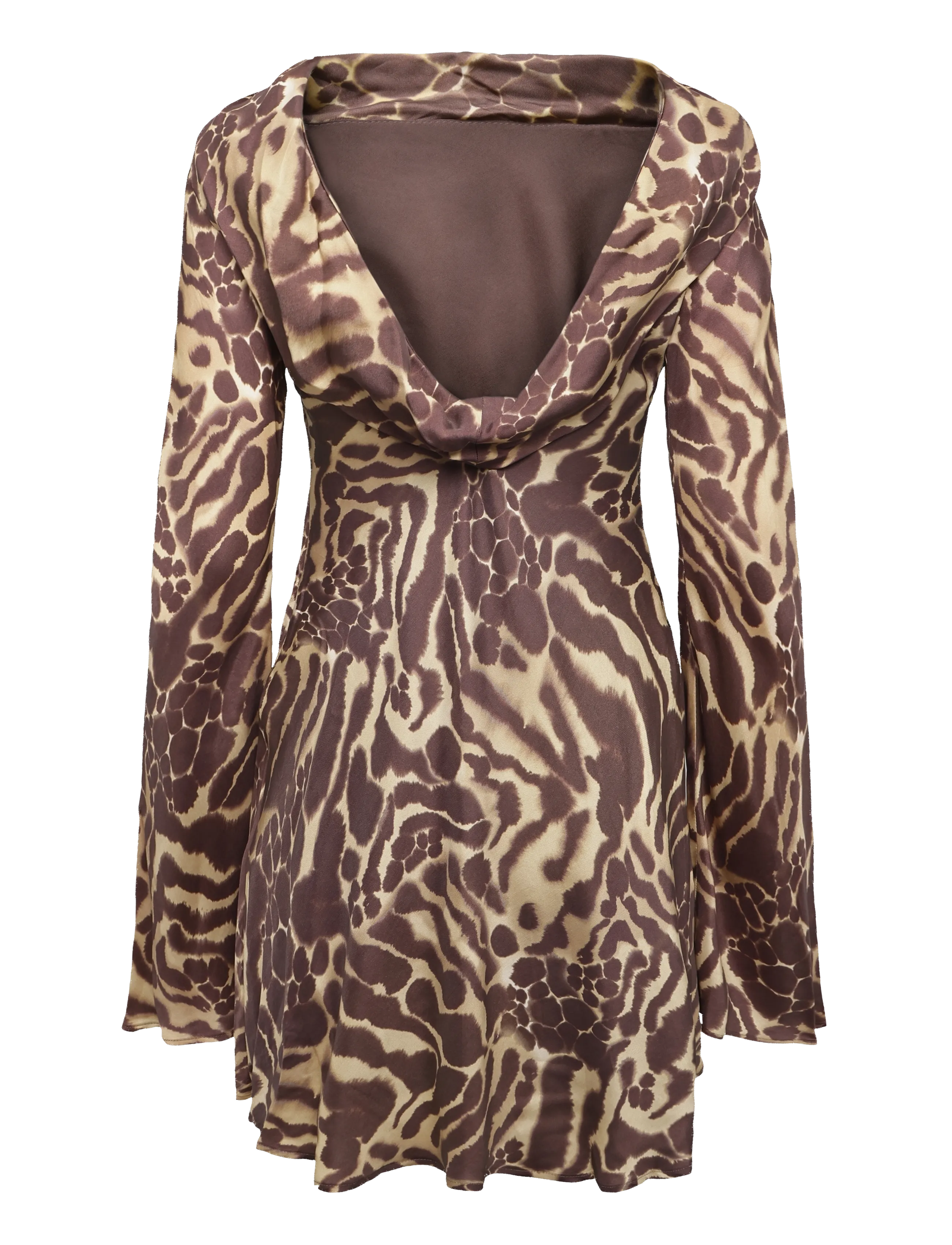 Malina - Cezanne Low Back Satin Mini Dress - fodralklänningar - savannah - 2