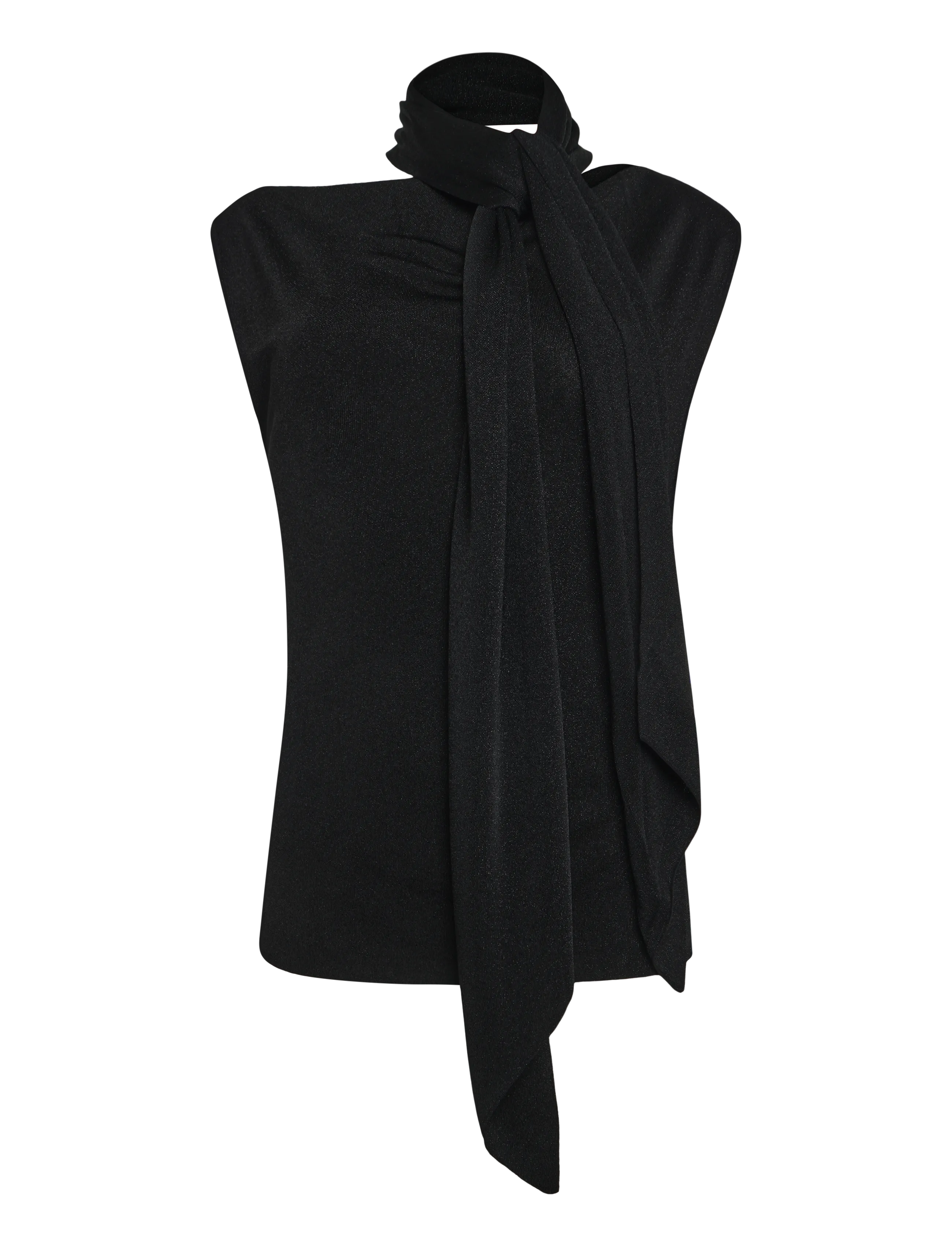 Malina Donia Cowl Neck Scarf Detailed Top - T-särgid ja topid - BLACK / black