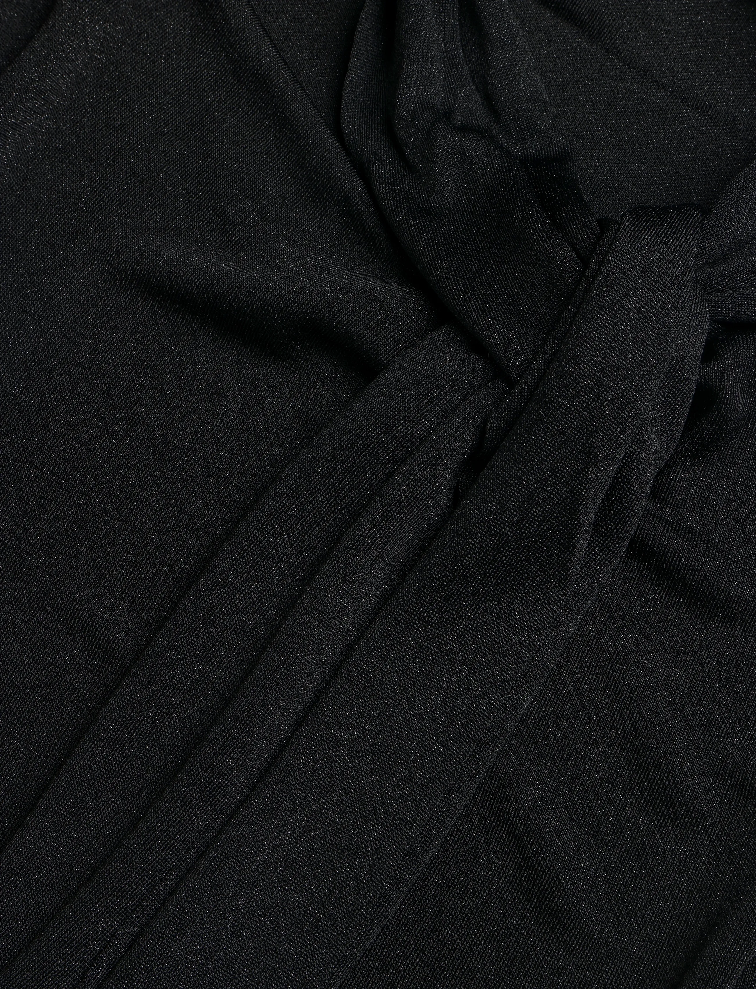 Malina - Donia Cowl Neck Scarf Detailed Top - linnen - black - 5