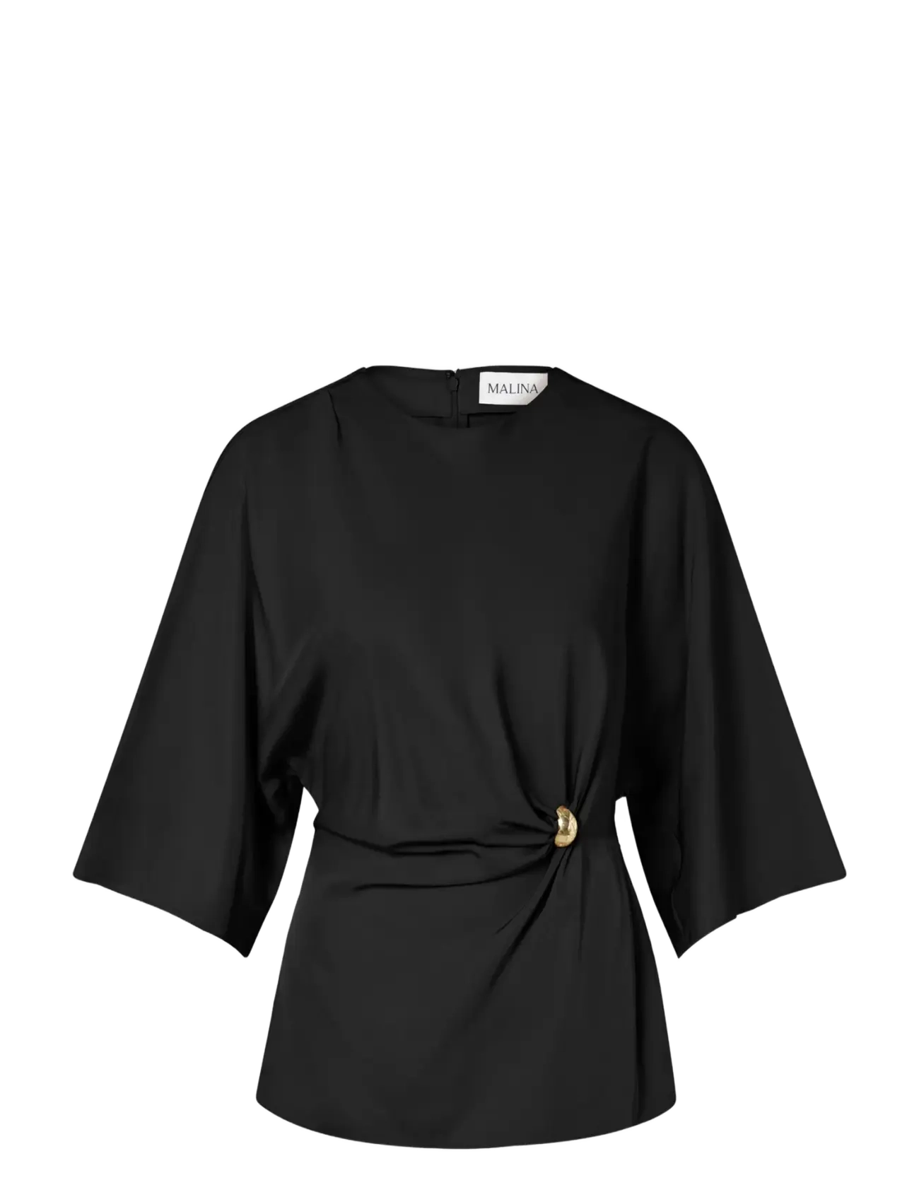 Malina Zilla Brooch Detailed Blouse - Kläder - BLACK / black