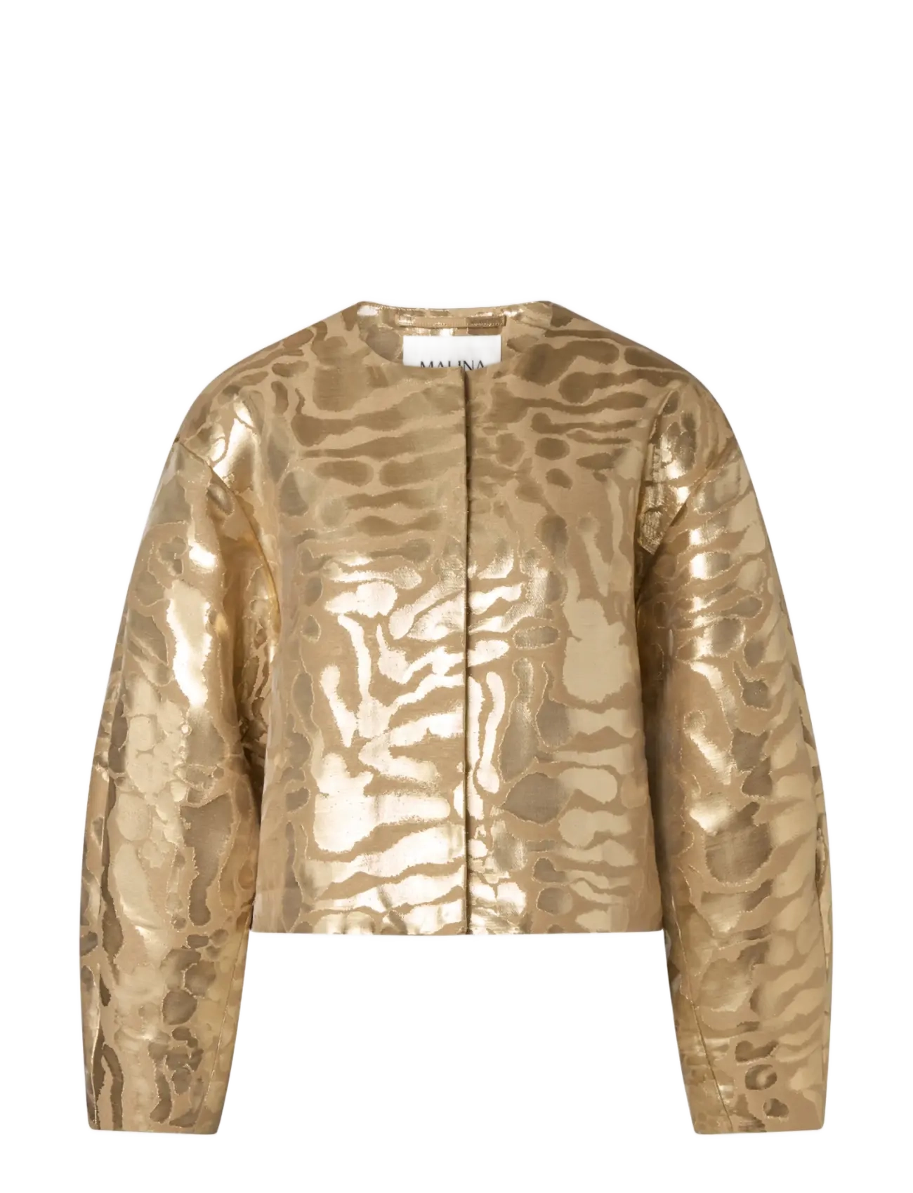 Malina Abigail Metallic Jacquard Bomber Jacket - Kläder - SAVANNAH METALLIC / gold
