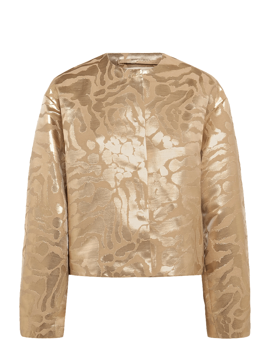 Malina - Abigail Metallic Jacquard Bomber Jacket - bomberjakker - savannah metallic - 0