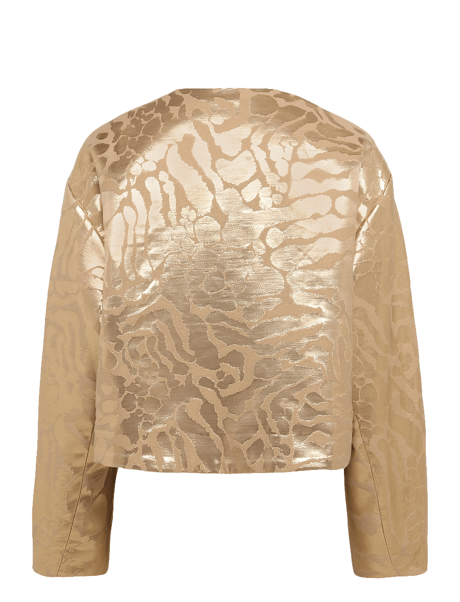Malina - Abigail Metallic Jacquard Bomber Jacket - bomberjakker - savannah metallic - 1