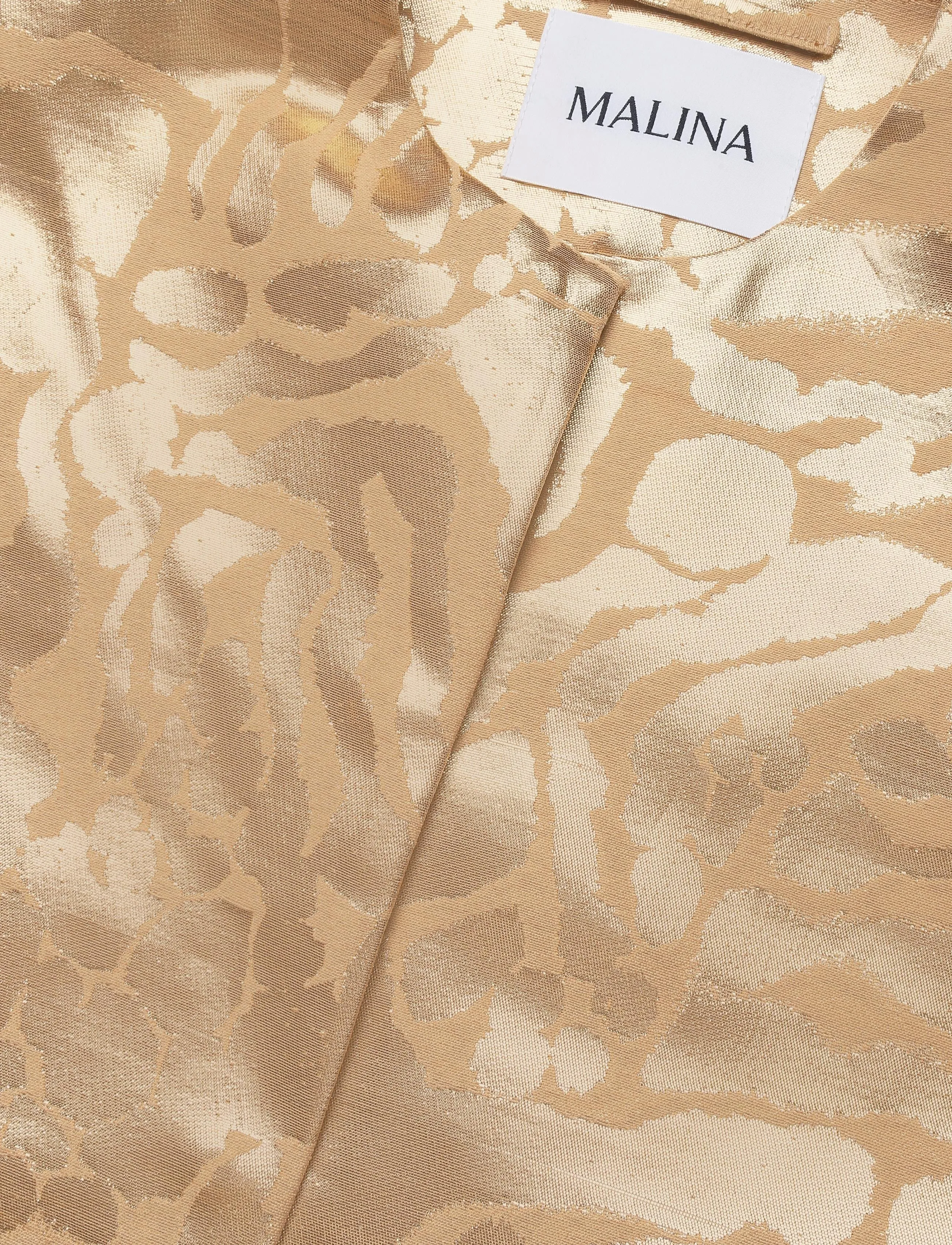 Malina - Abigail Metallic Jacquard Bomber Jacket - bomberjakker - savannah metallic - 4