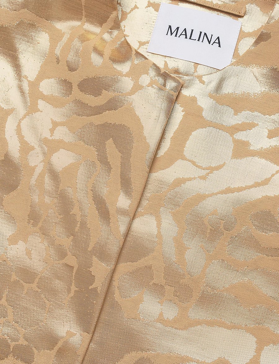 Malina - Abigail Metallic Jacquard Bomber Jacket - bomberjakker - savannah metallic - 4