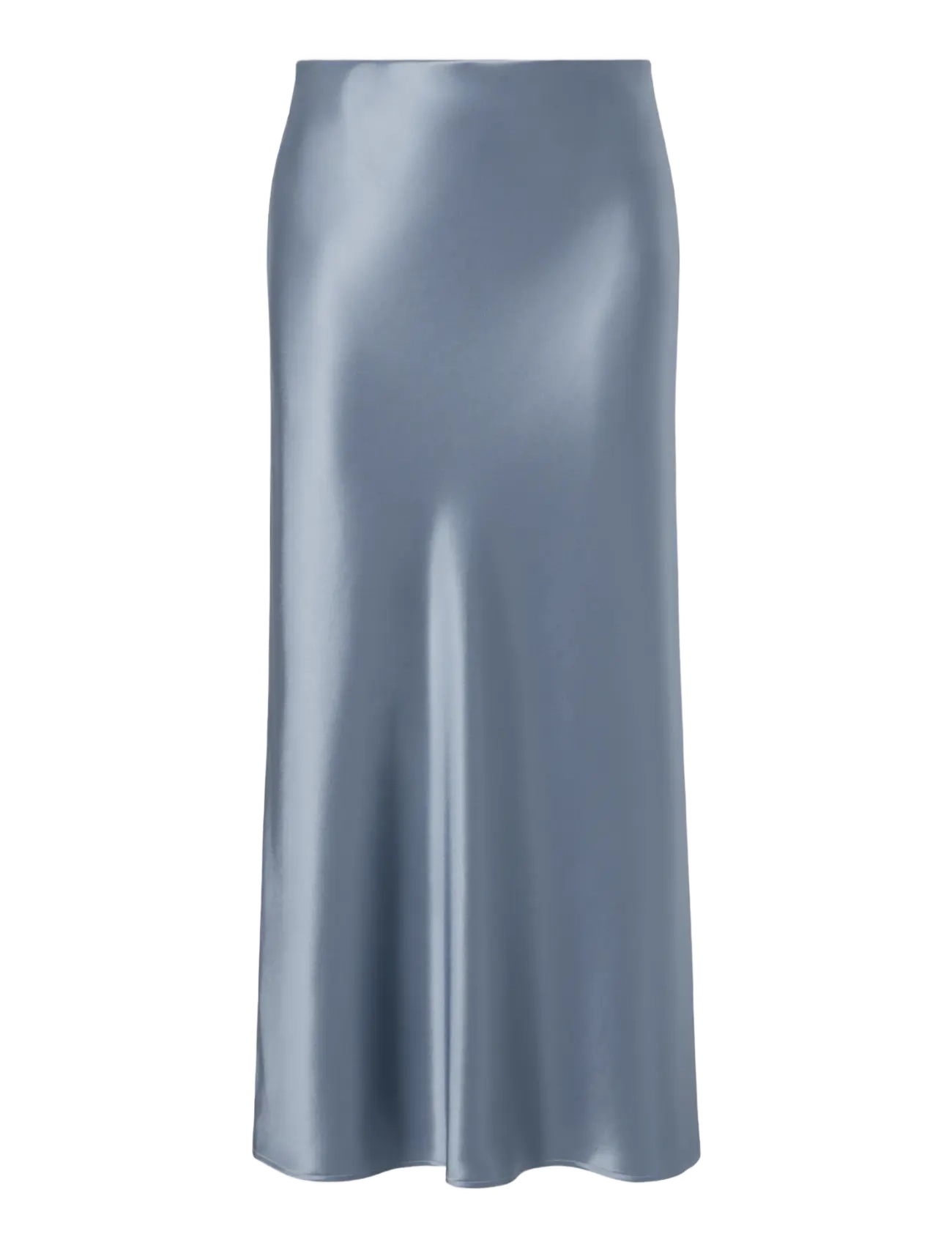 Malina Aubree Satin Midi Skirt - Kjolar - STEEL BLUE / blue