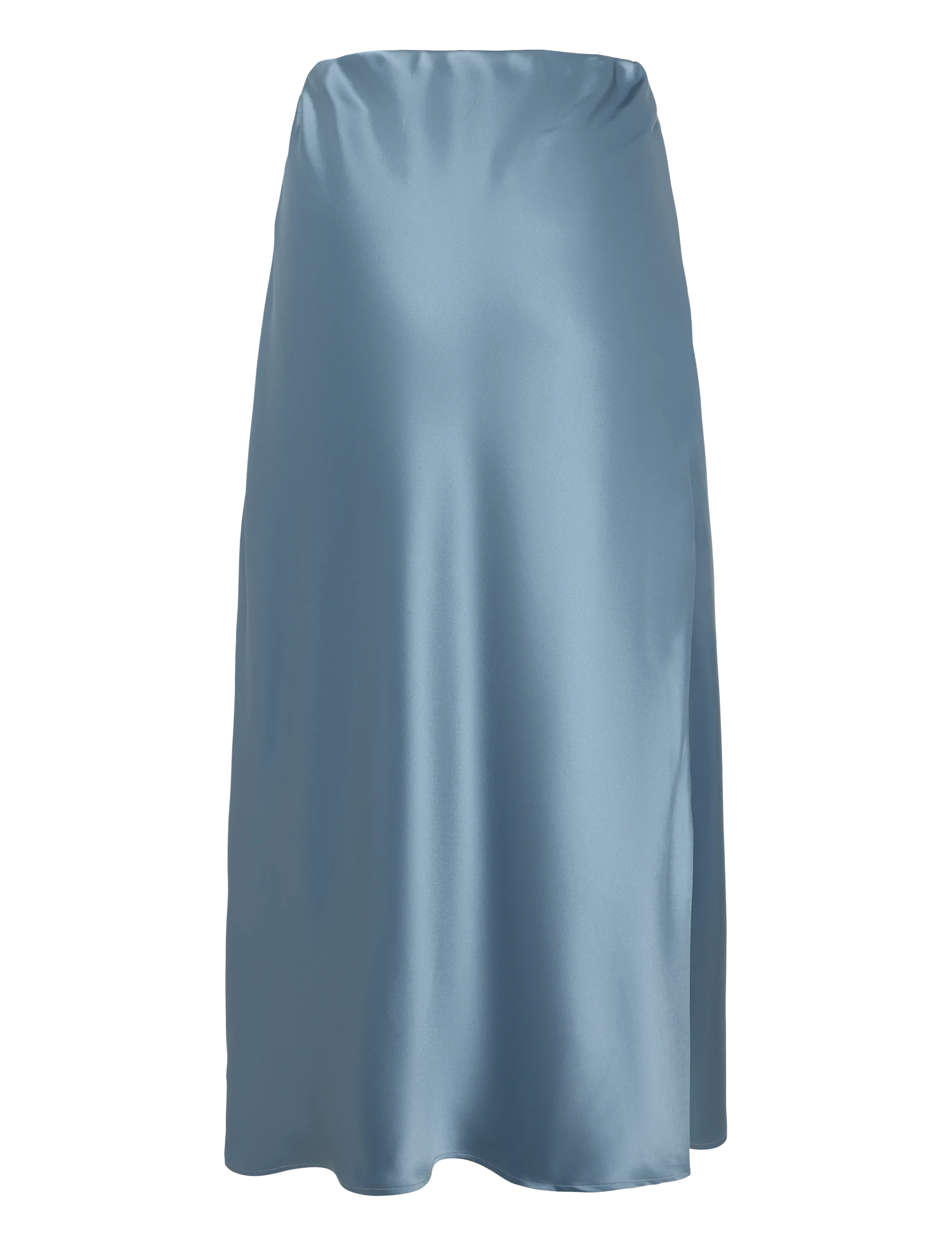 Malina - Aubree Satin Midi Skirt - satin skirts - steel blue - 2