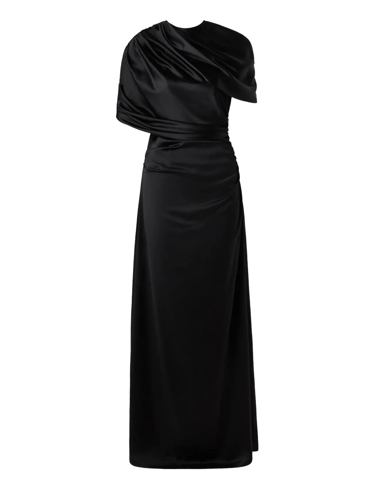 Malina - Cassia Draped Fitted Maxi Dress - Õhtukleidid - black - 1