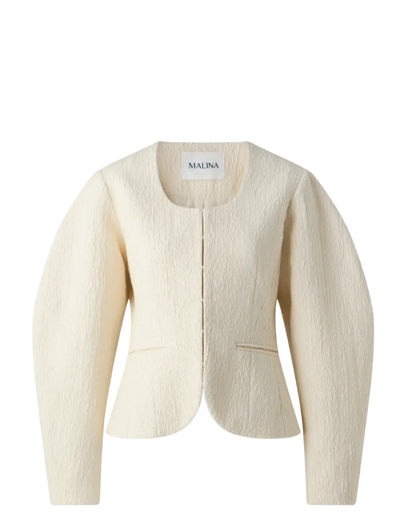 Malina Amanda U-Neck Boucle Blazer - Bouclés - PEARL / cream