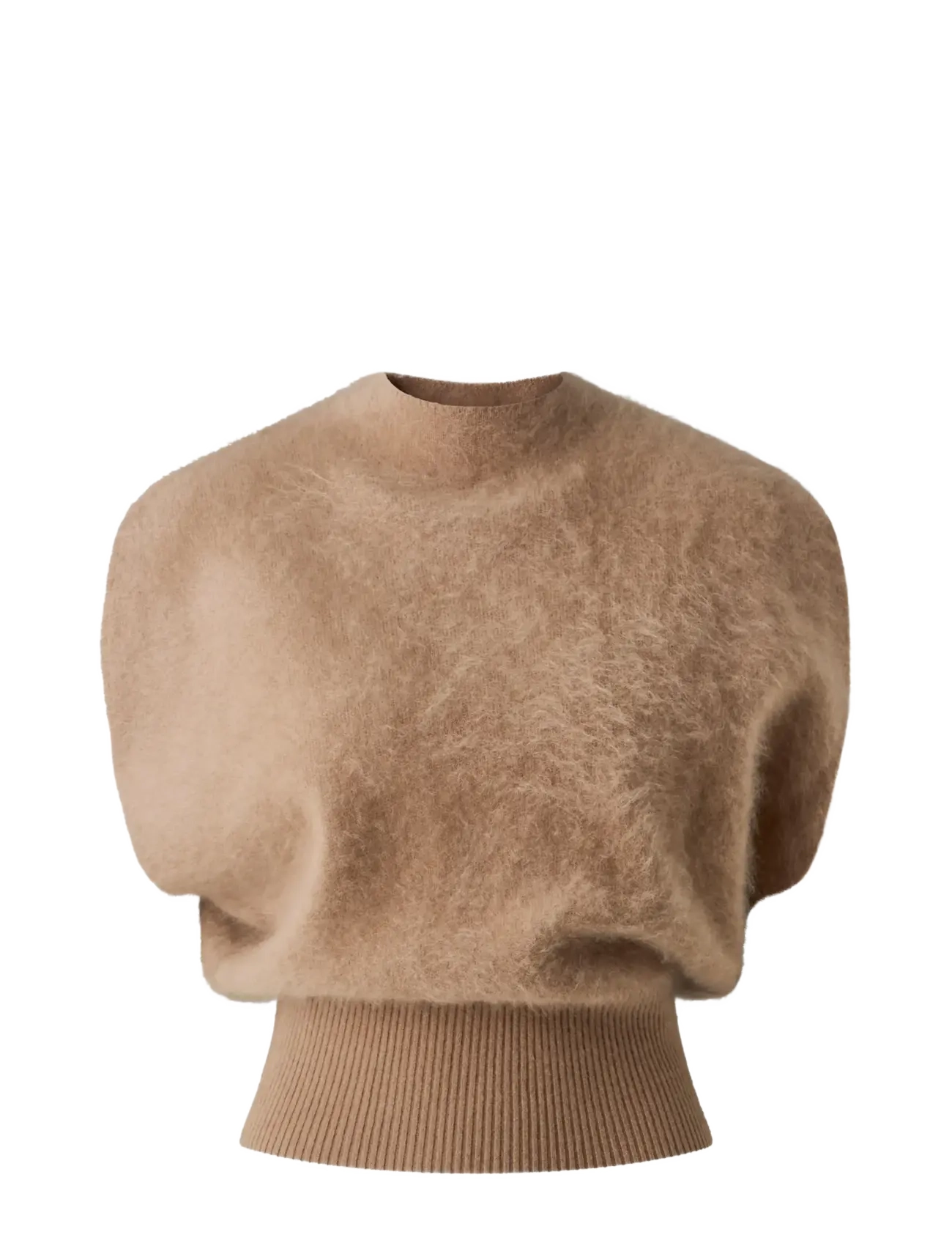 Malina Angelica Brushed Knitted Sleeveless Top - Pullover - DARK BEIGE / beige