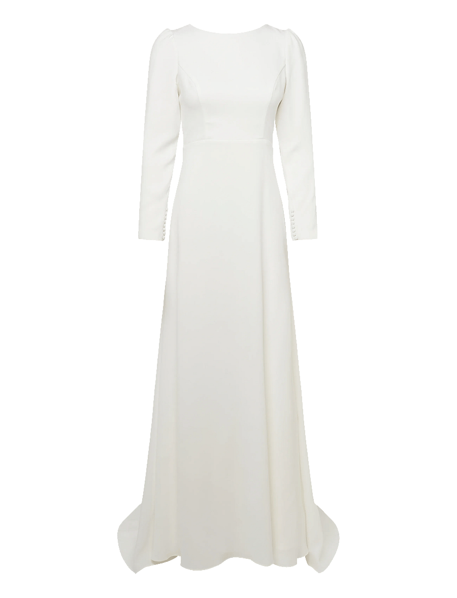 Malina - Elize Open Back Gown - bröllopsklänningar - ivory - 1