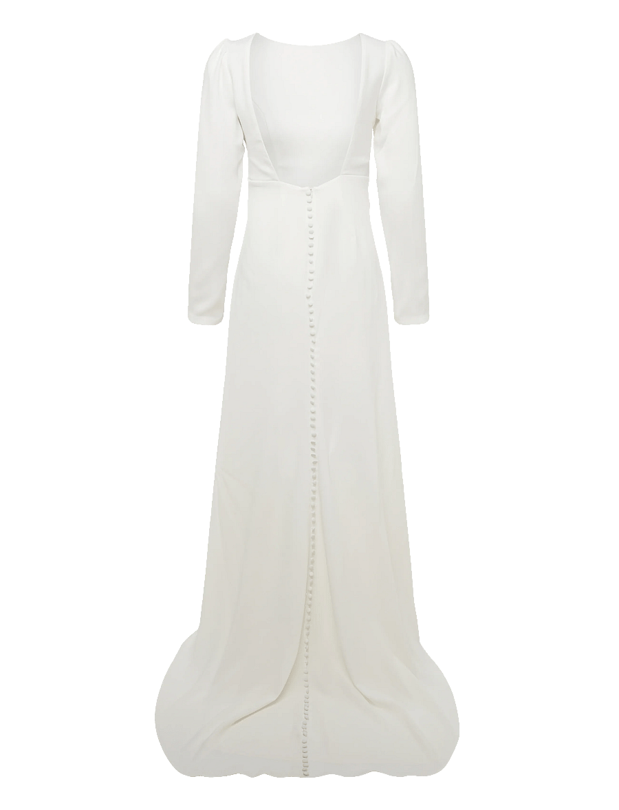 Malina - Elize Open Back Gown - bröllopsklänningar - ivory - 2
