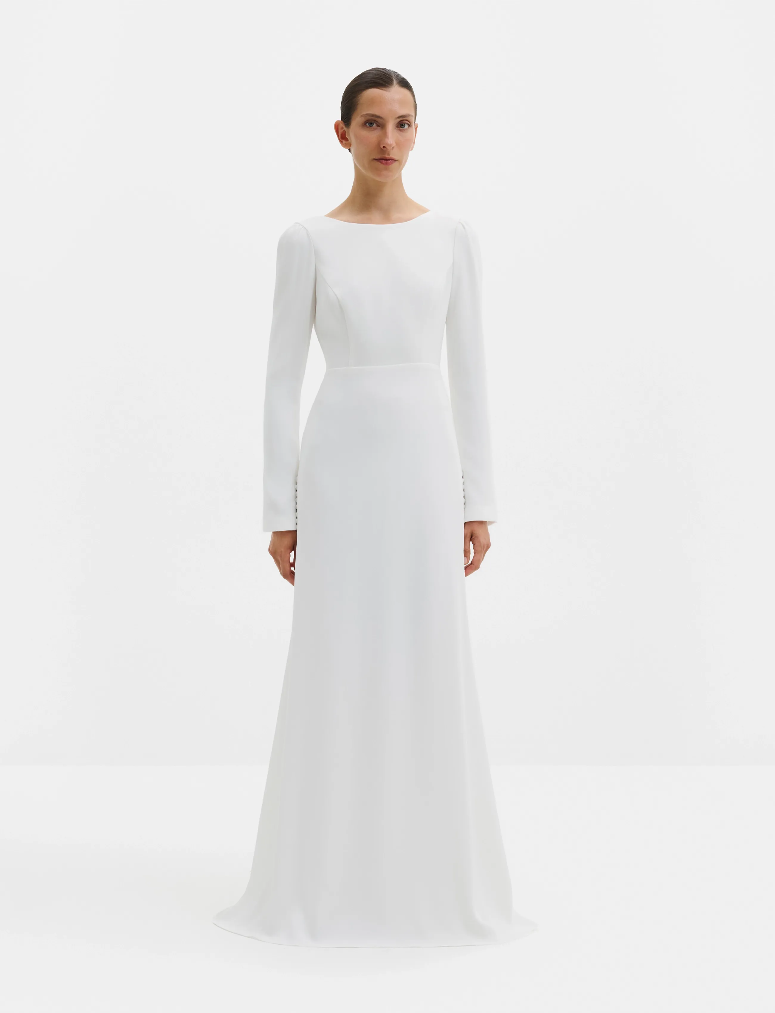 Malina Elize Open Back Gown - Moetrendid - IVORY / cream