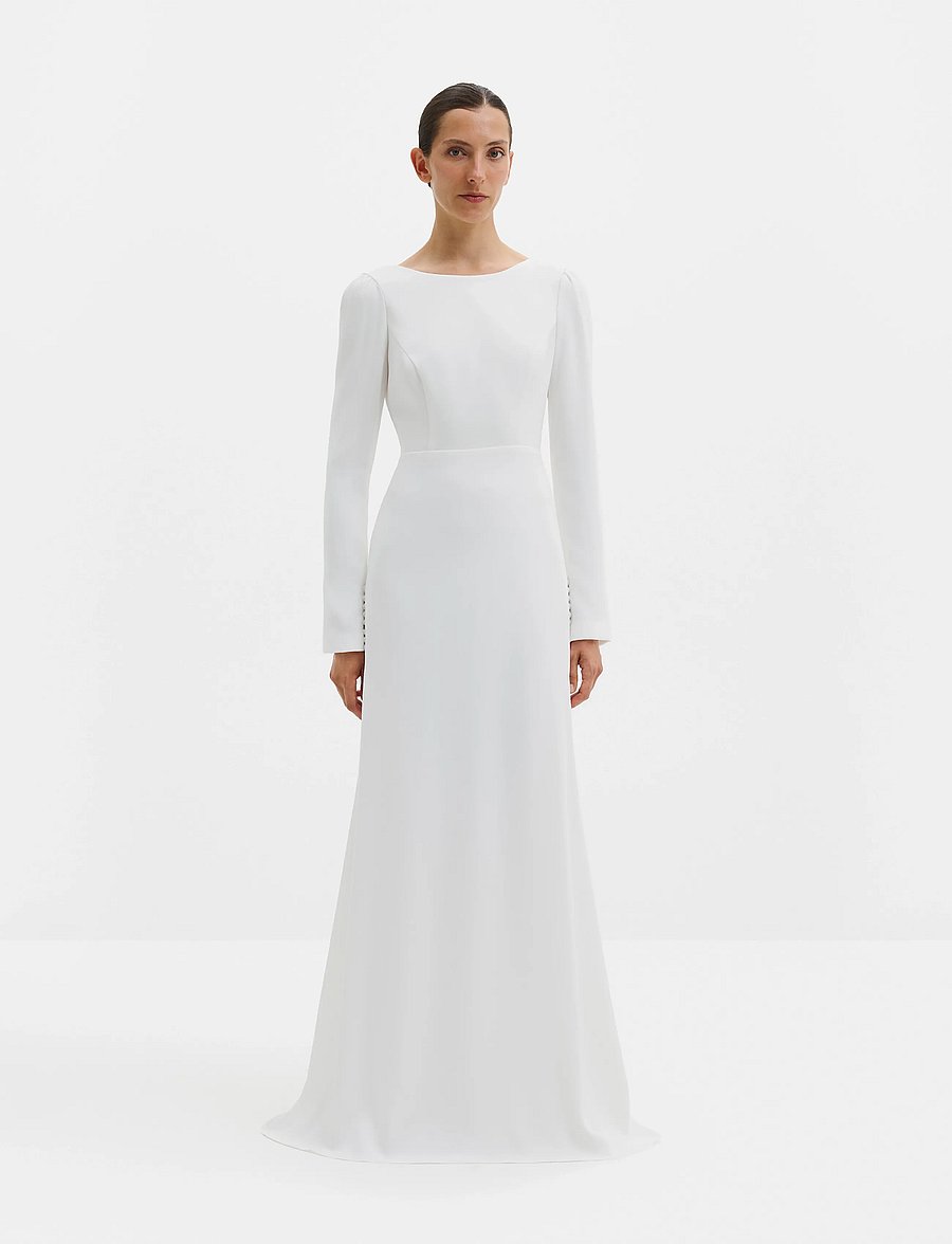 Malina - Elize Open Back Gown - wedding dresses - ivory - 0