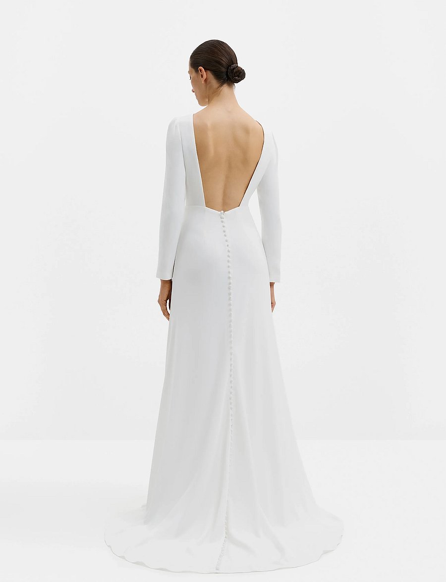 Malina - Elize Open Back Gown - wedding dresses - ivory - 3