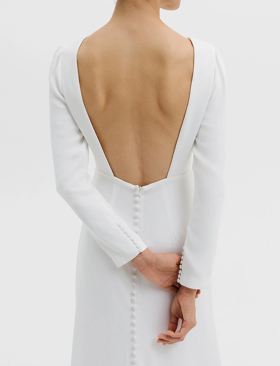 Malina - Elize Open Back Gown - wedding dresses - ivory - 4