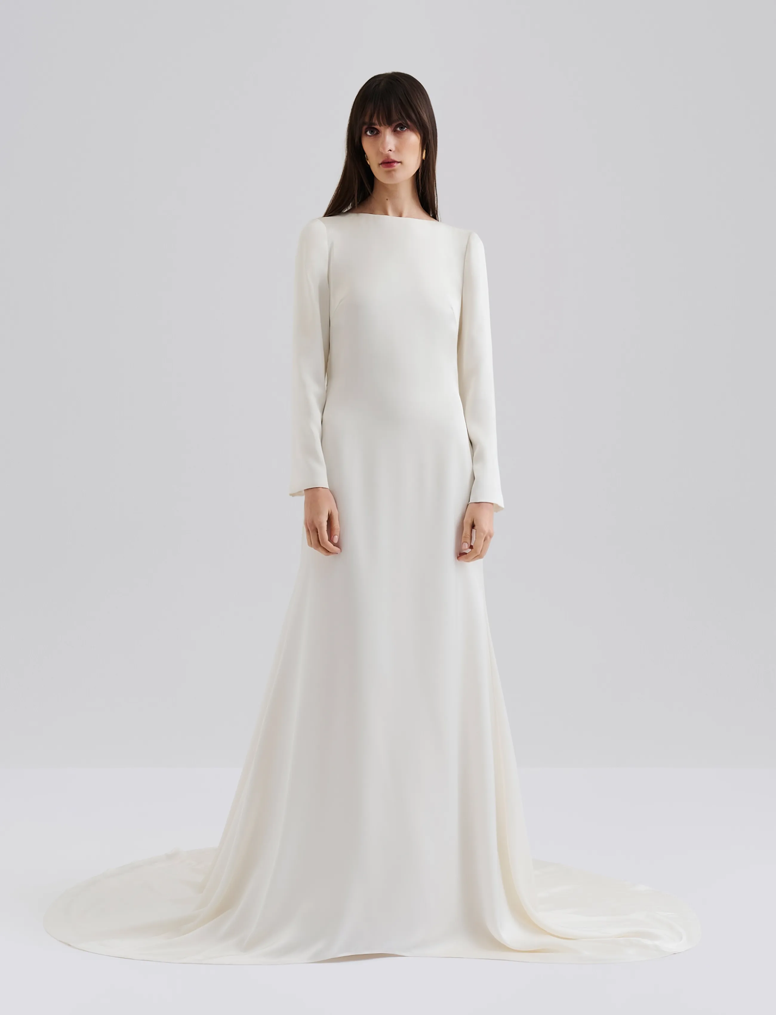 Malina Hermine Long Sleeved Cowl Back Gown - Kollektioner - CREAM / cream