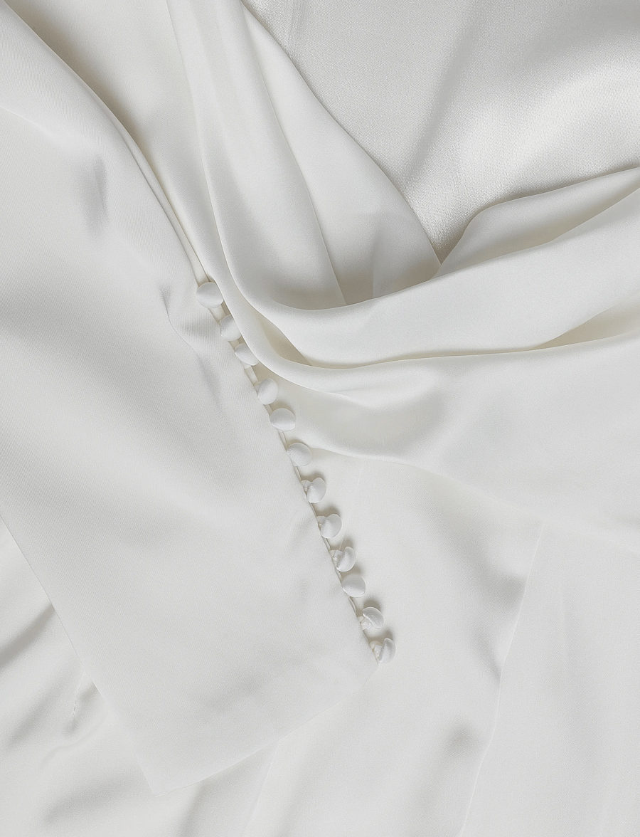 Malina - Hermine Long Sleeved Cowl Back Gown - aftonklänningar - cream - 5