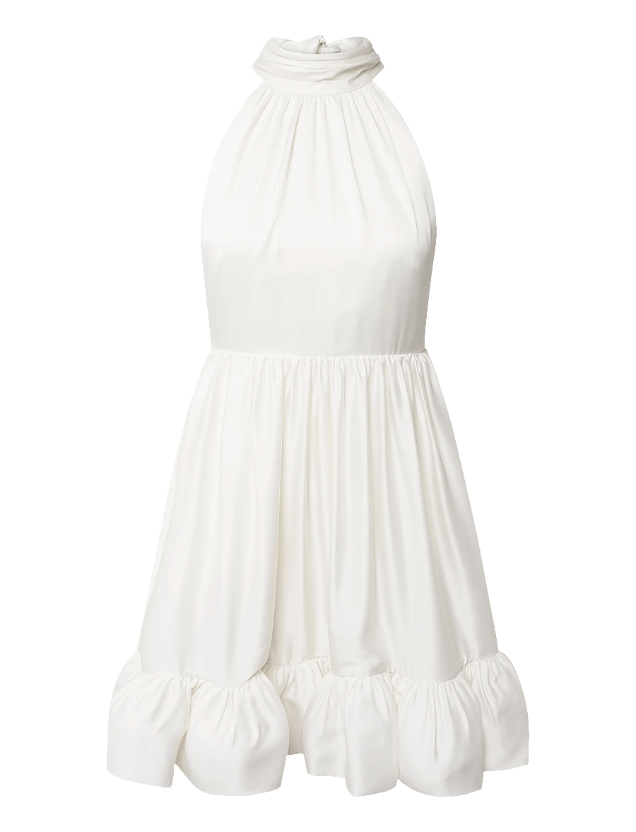 Malina - Liana Halterneck Satin Mini Dress - cocktailkleider - cream - 1