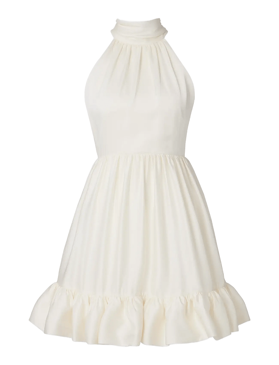 Malina - Liana Halterneck Satin Mini Dress - cocktailkleider - cream - 1