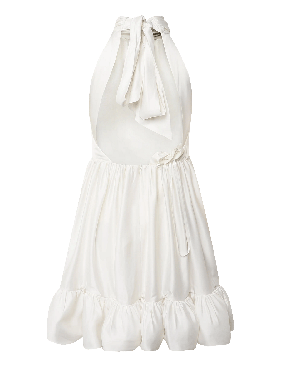 Malina - Liana Halterneck Satin Mini Dress - cocktailkleider - cream - 2