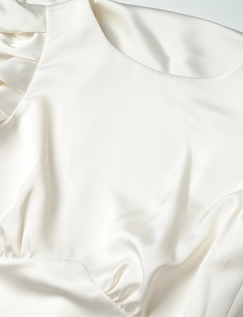Malina - Louise Draped Back Satin Gown - evening dresses - cream - 5