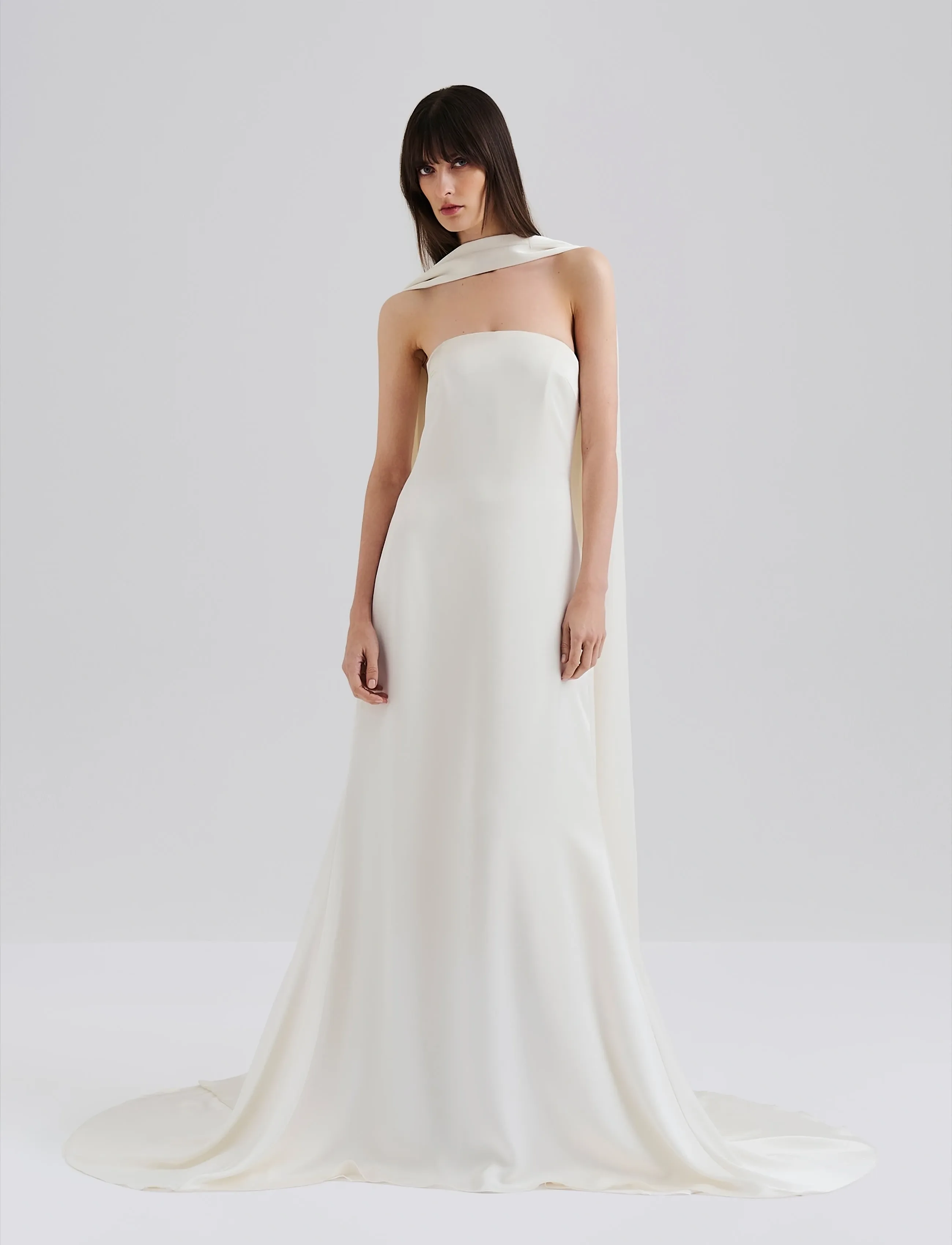 Malina Zelda Strapless Neck Scarf Gown -  - undefined / undefined