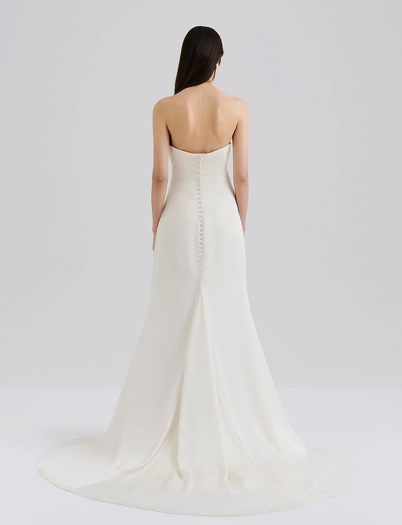 Malina - Zelda Strapless Neck Scarf Gown - evening dresses - cream - 5