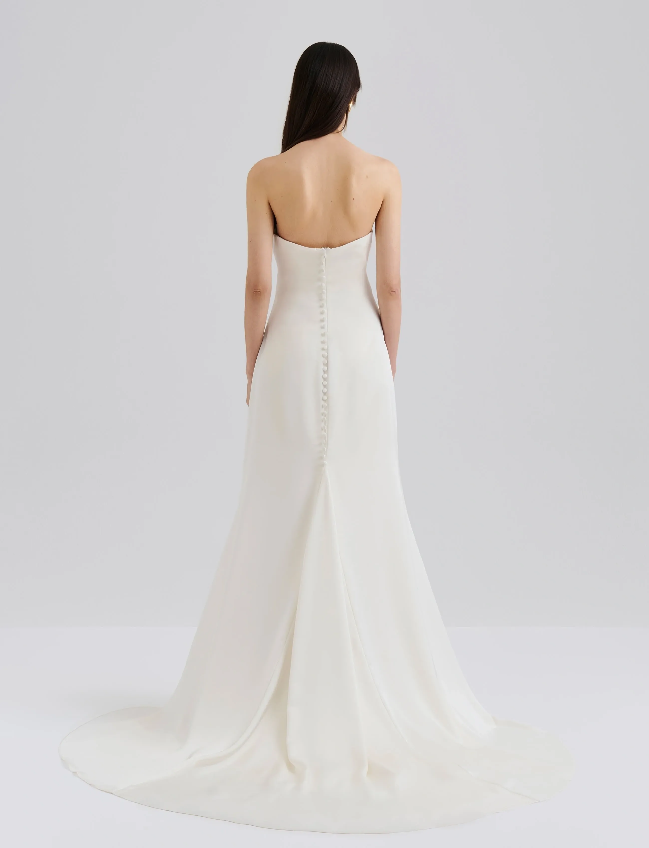 Malina - Zelda Strapless Neck Scarf Gown - sukienki wieczorowe - cream - 5