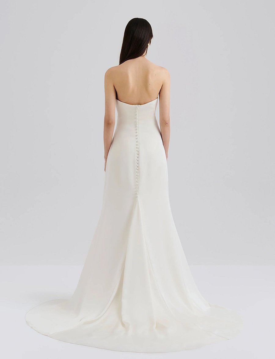 Malina - Zelda Strapless Neck Scarf Gown - sukienki wieczorowe - cream - 5